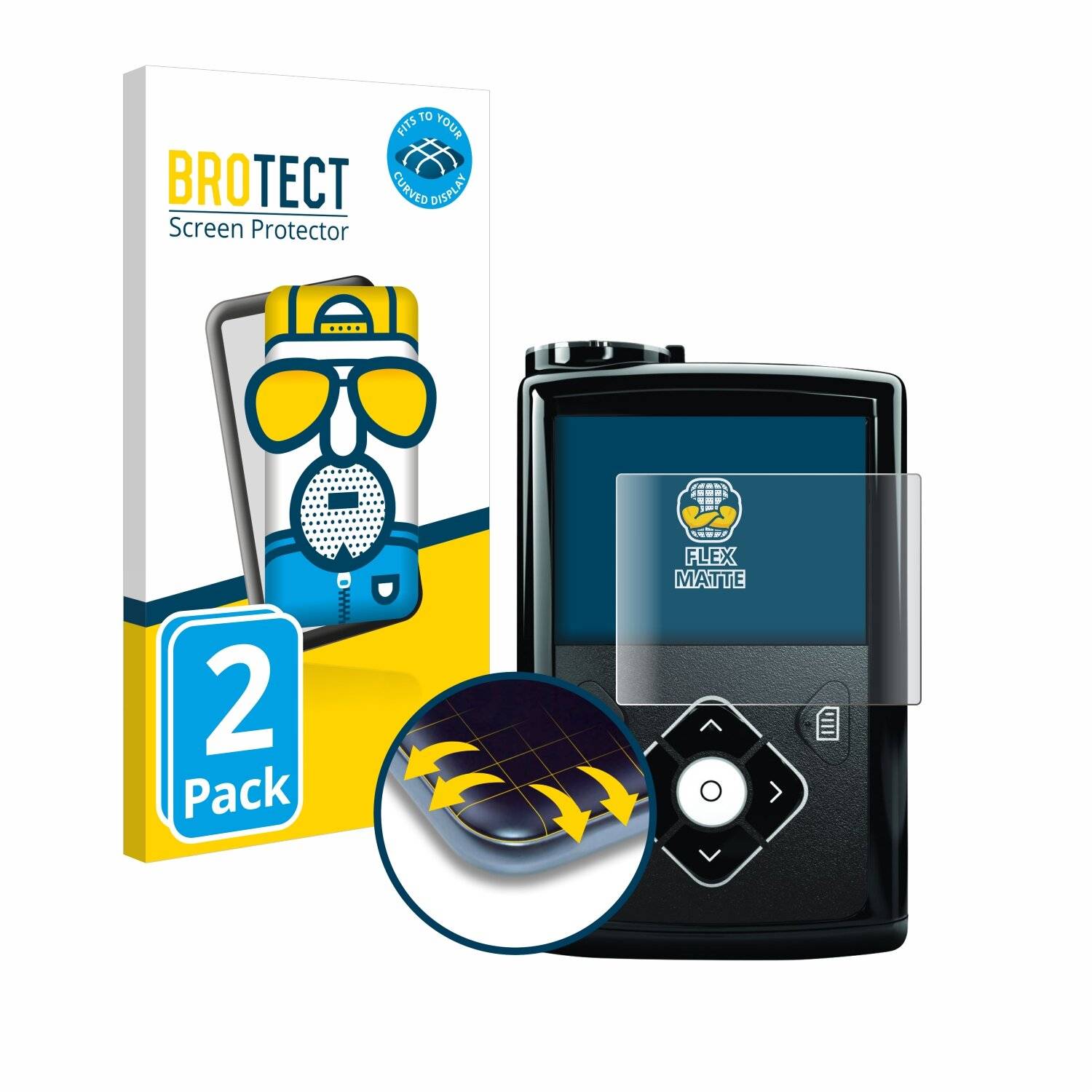 2x BROTECT Flex Matt Full-Screen Folie für Medtronic Minimed