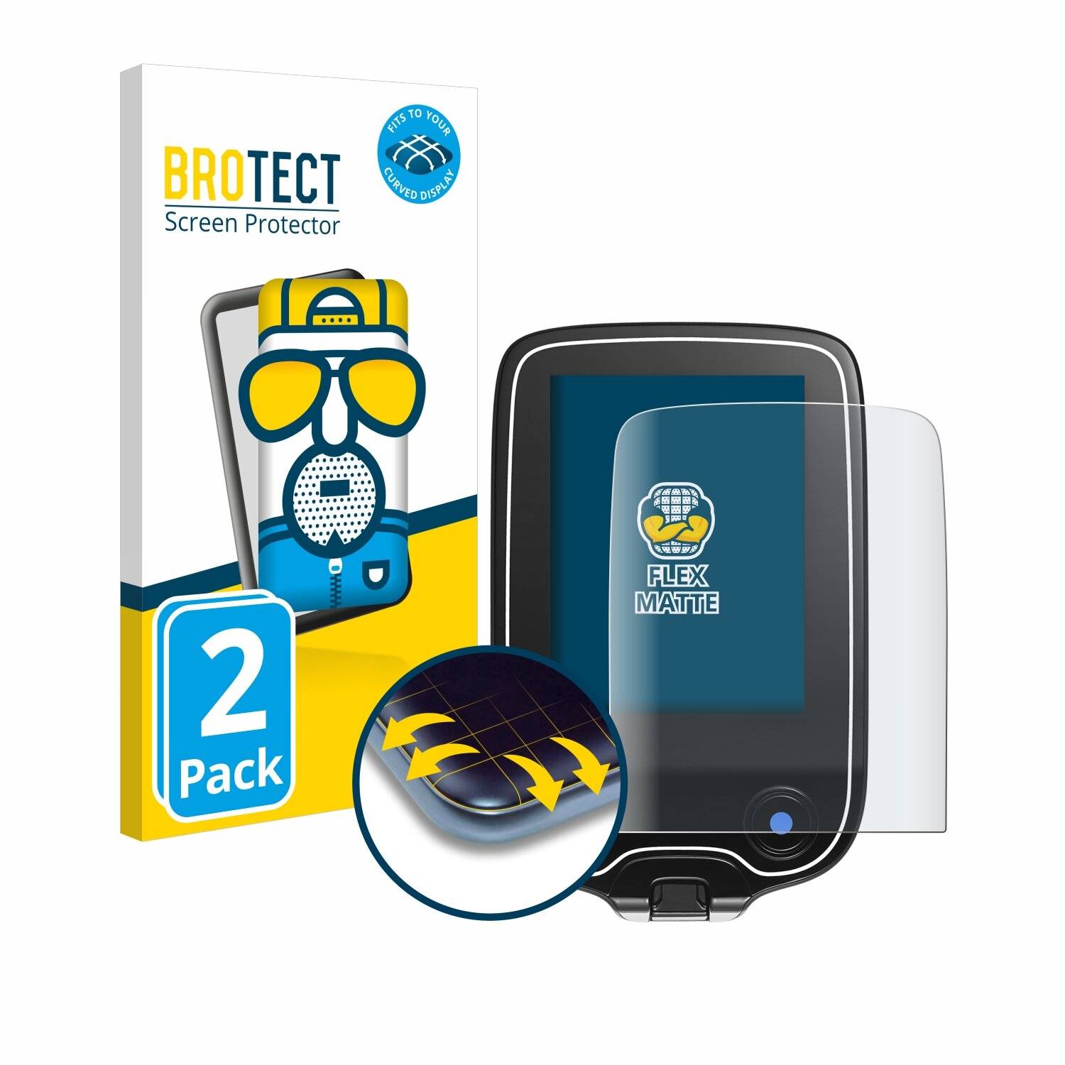 2x BROTECT Flex Matt Full-Screen Folie für Freestyle Libre