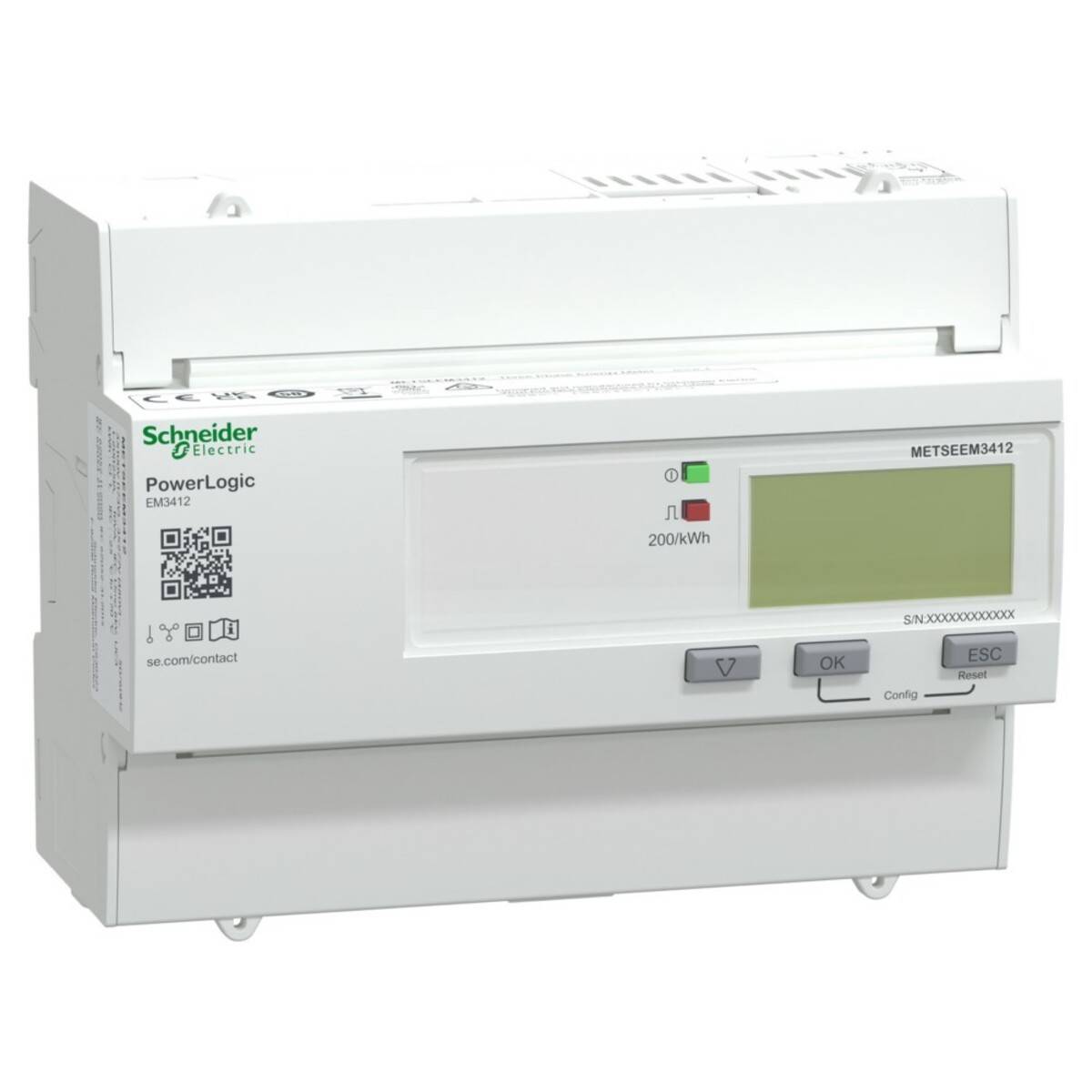 Schneider Electric Energiezähler EM3412, 3 METSEEM3412