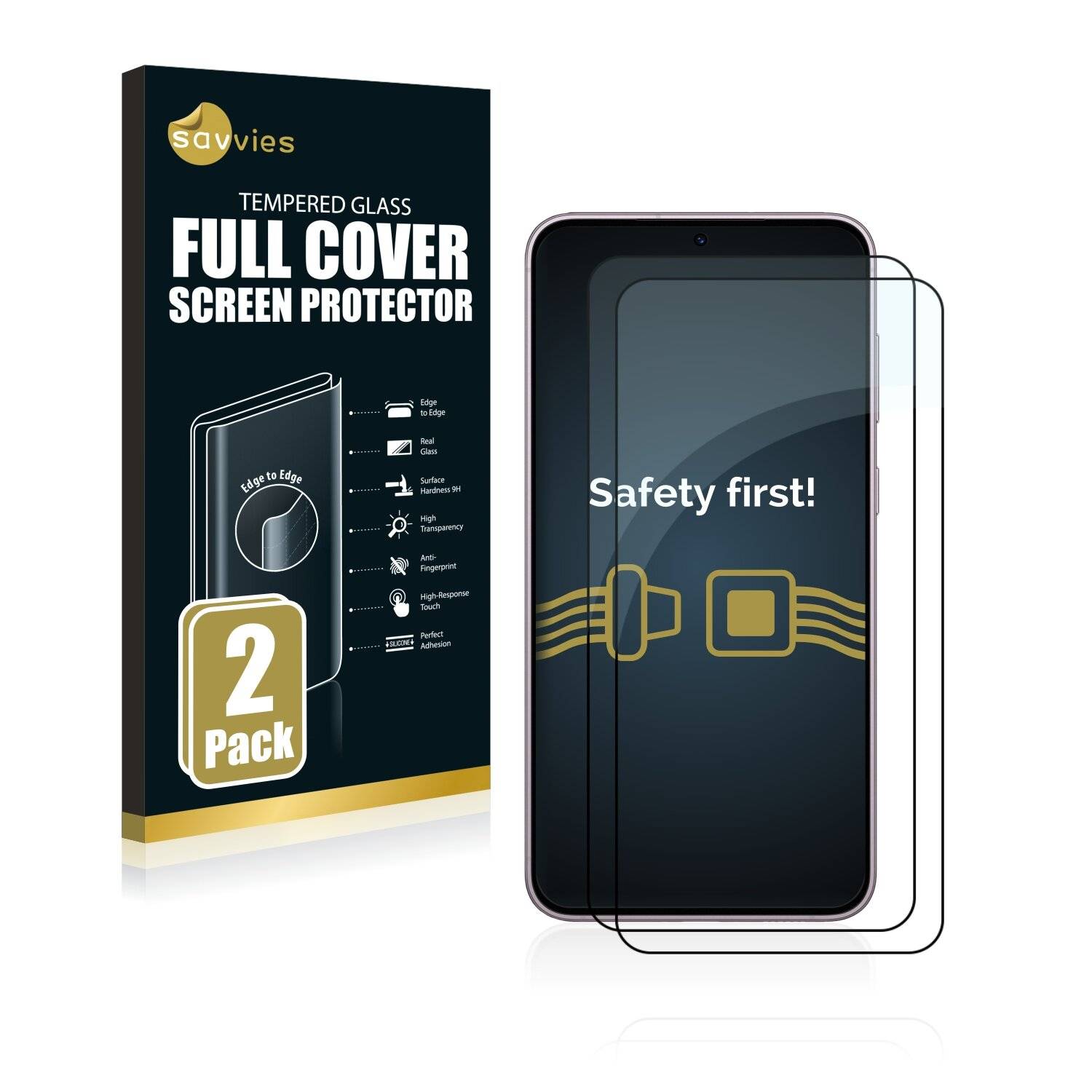 2x Savvies Xtreme Glass 2.5D Full Cover Schutzglas für Samsung Galaxy S23 Plus