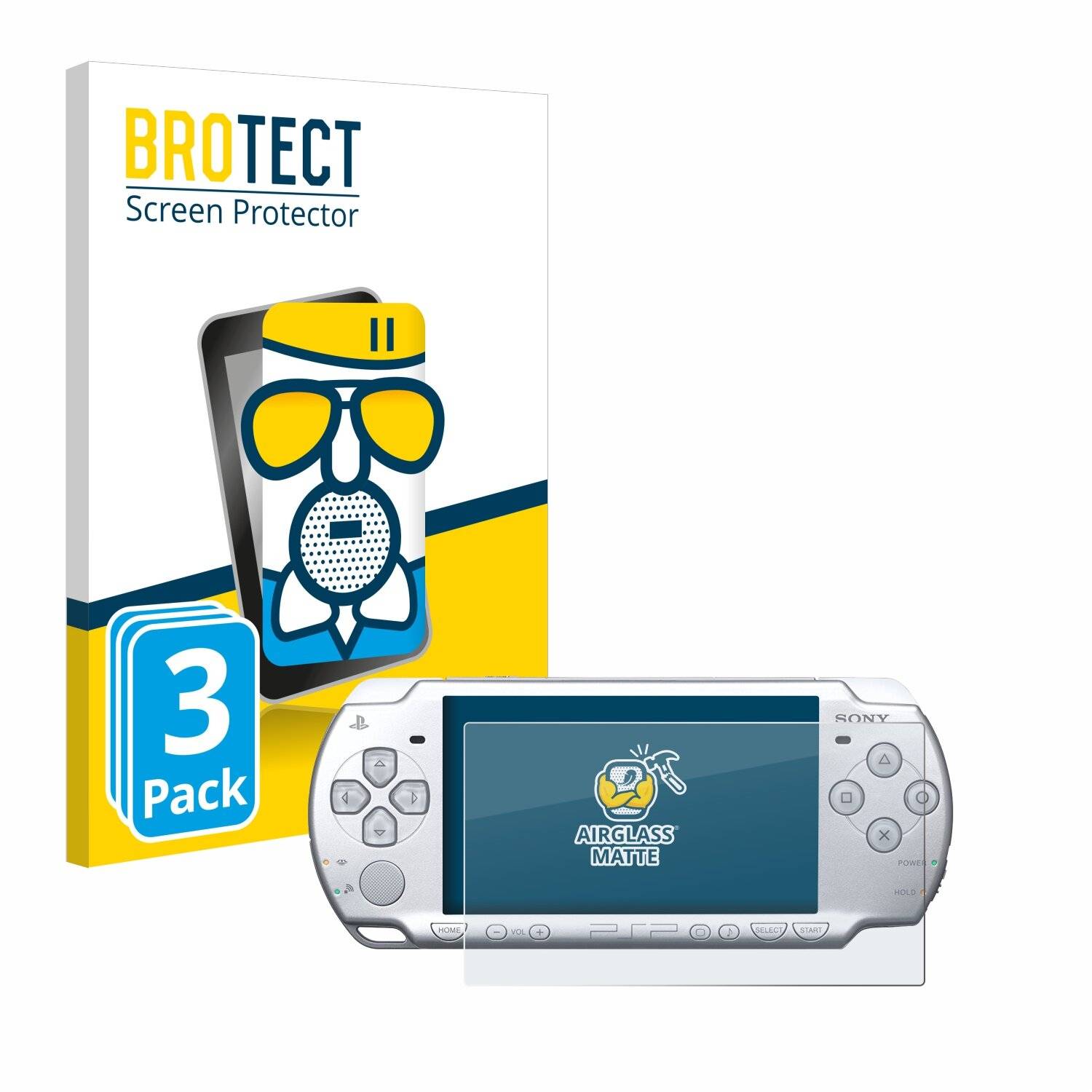 3x BROTECT AirGlass Matt Glas Panzer Folie für Sony PSP