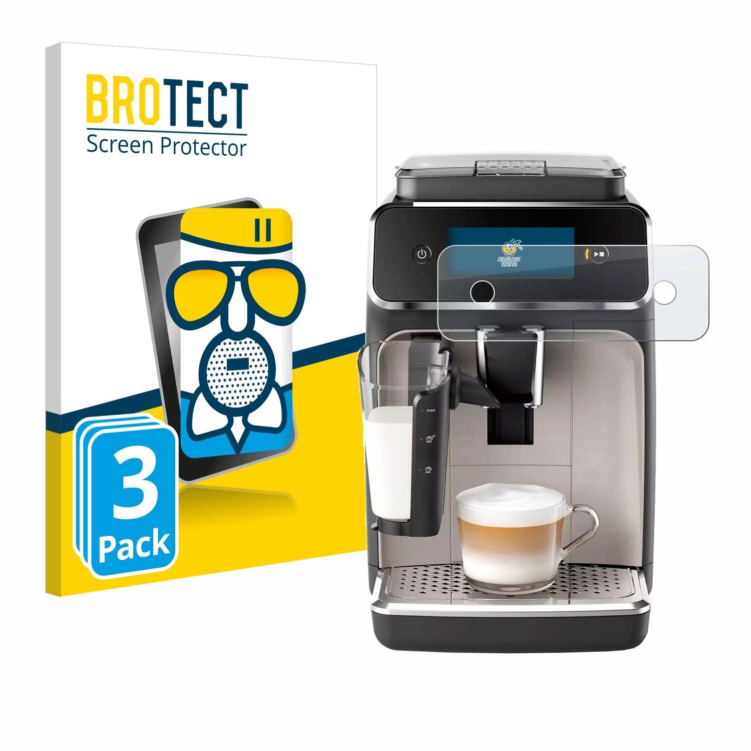 3x BROTECT AirGlass Matt Glas Panzer Folie für Philips Series