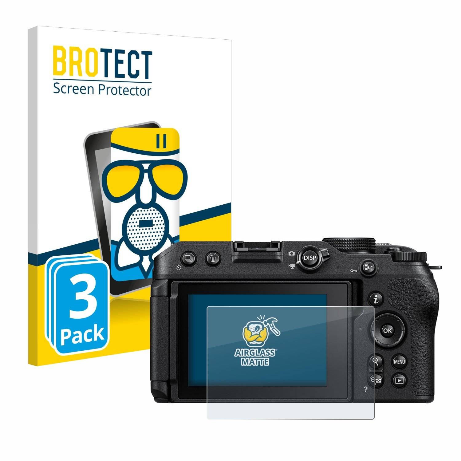 3x BROTECT AirGlass Matt Glas Panzer Folie für Nikon Z