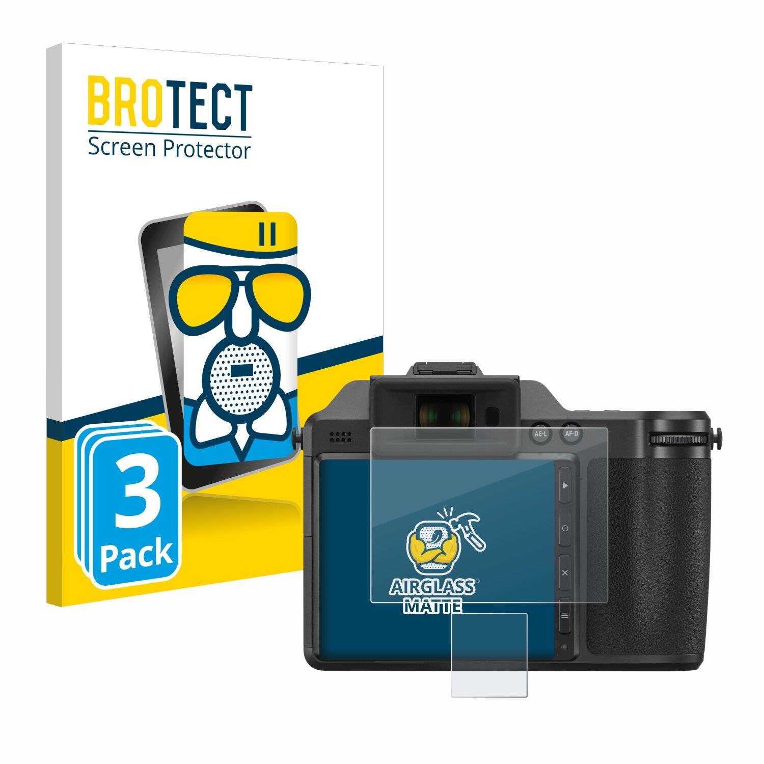 3x BROTECT AirGlass Matt Glas Panzer Folie für Fujifilm