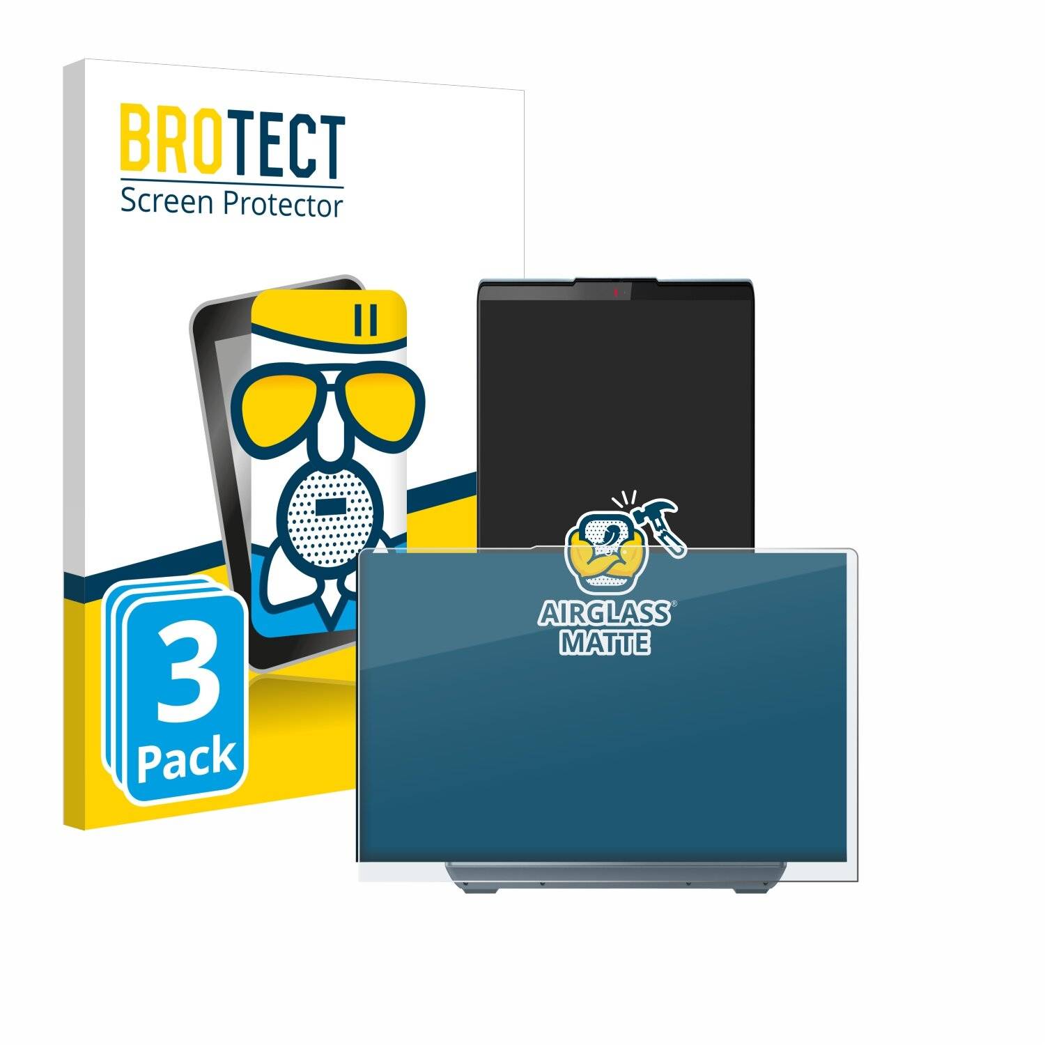 3x BROTECT AirGlass Matt Glas Panzer Folie für Lenovo IdeaPad Flex 5i 14 Gen 7