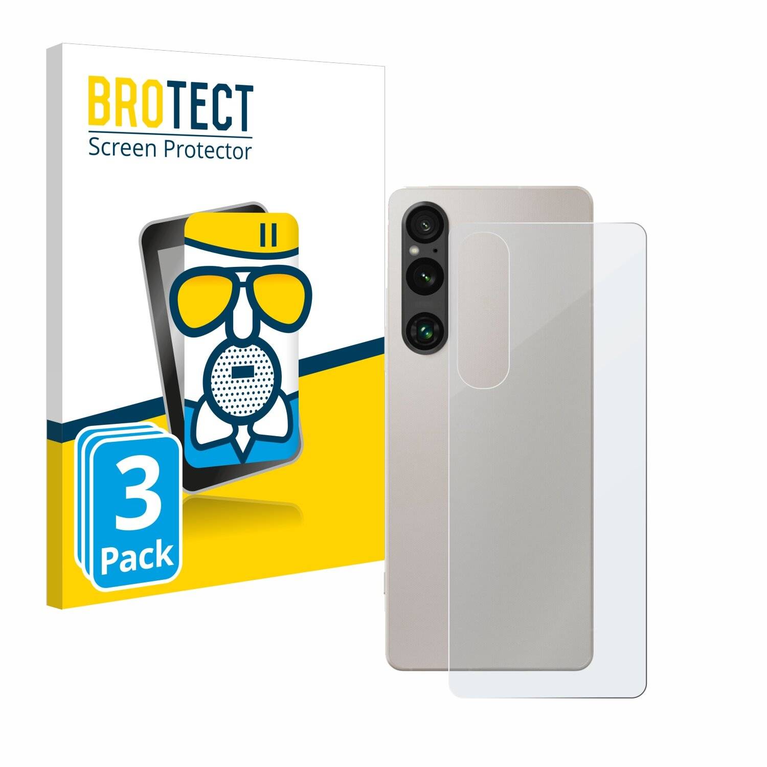 3x BROTECT AirGlass Matt Glas Panzer Folie für Sony Xperia 1 V