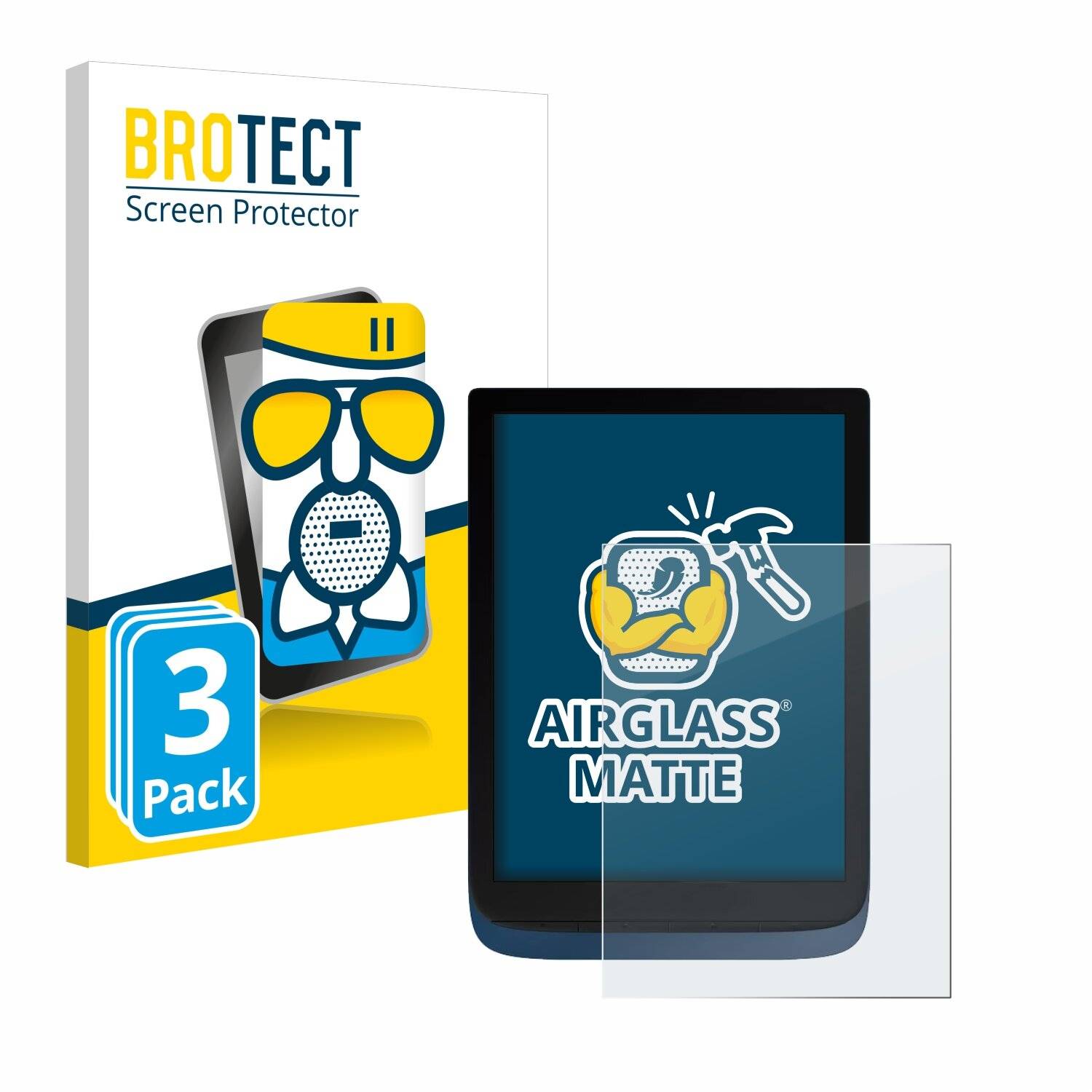 3x BROTECT AirGlass Matt Glas Panzer Folie für Vivlio InkPad