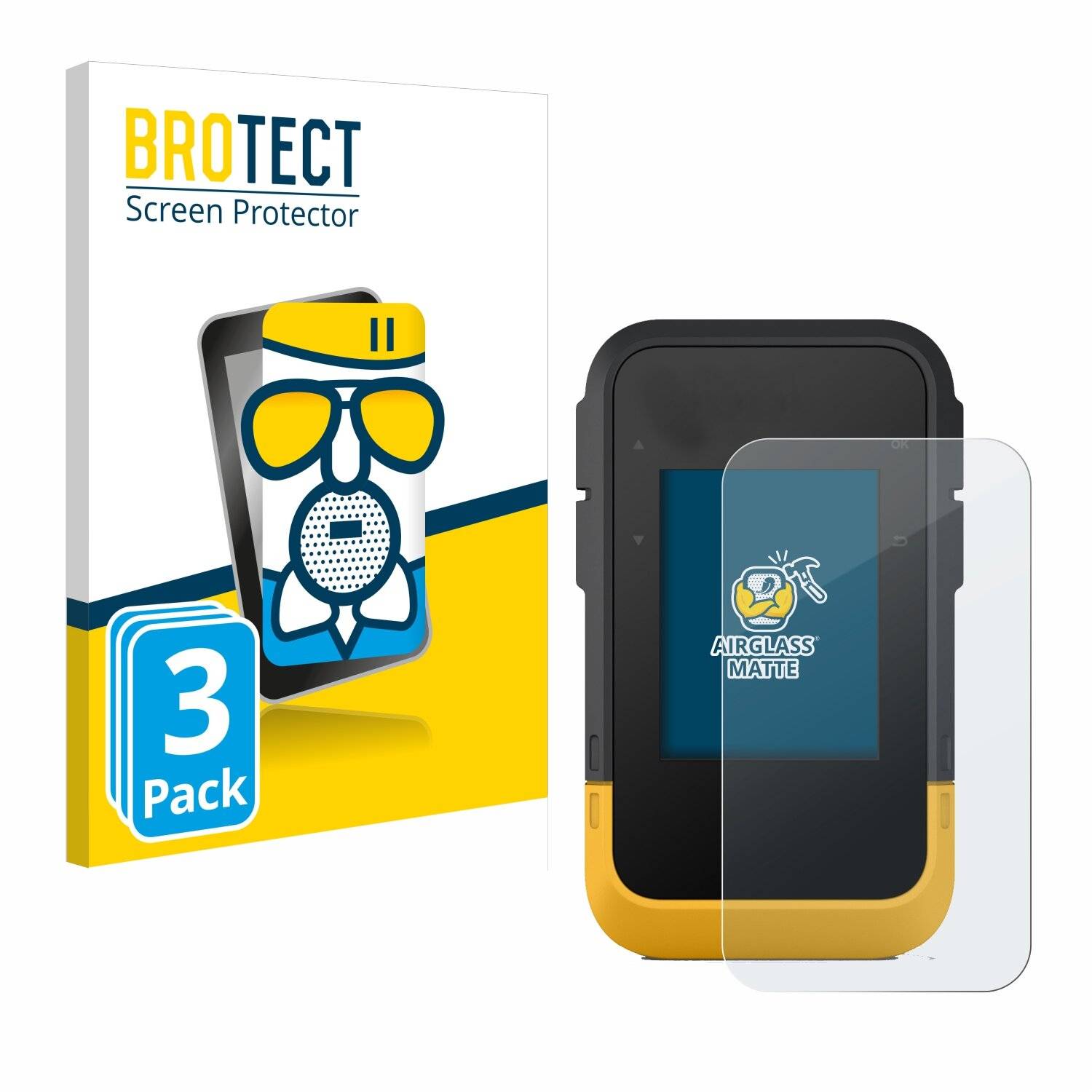 3x BROTECT AirGlass Matt Glas Panzer Folie für Garmin eTrex