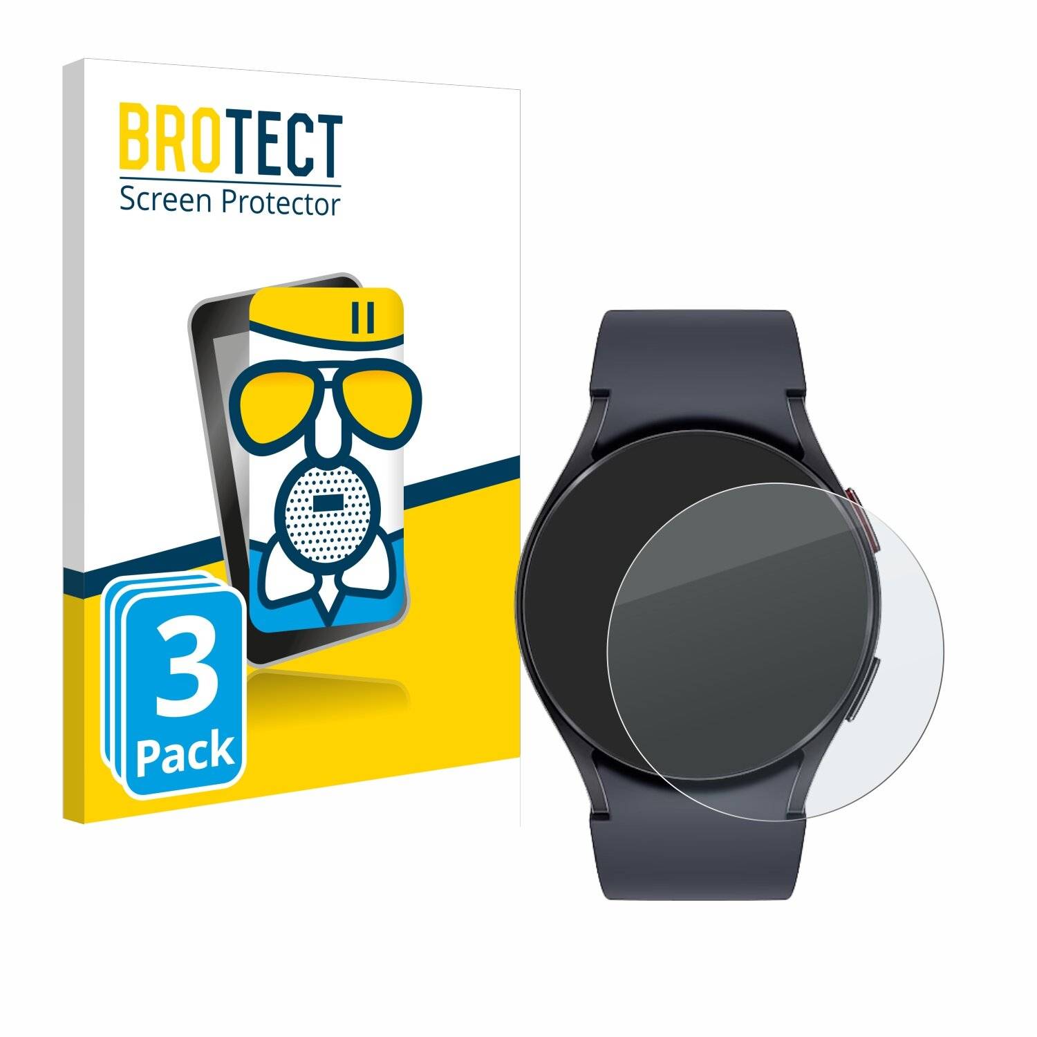 3x BROTECT AirGlass Matt Glas Panzer Folie für Samsung Galaxy Watch 6 (40