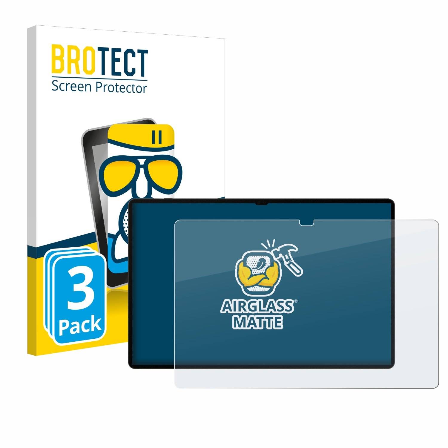 3x BROTECT AirGlass Matt Glas Panzer Folie für Samsung Galaxy Tab S9 Ultra