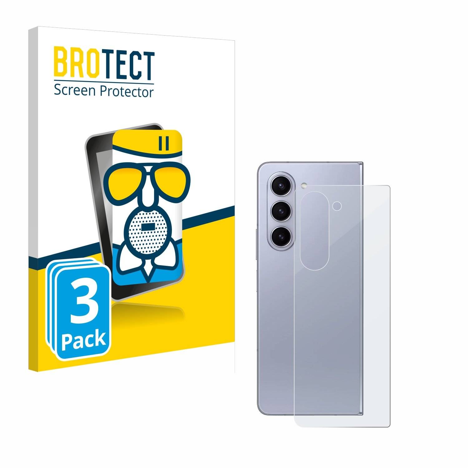 3x BROTECT AirGlass Matt Glas Panzer Folie für Samsung Galaxy Z Fold 5