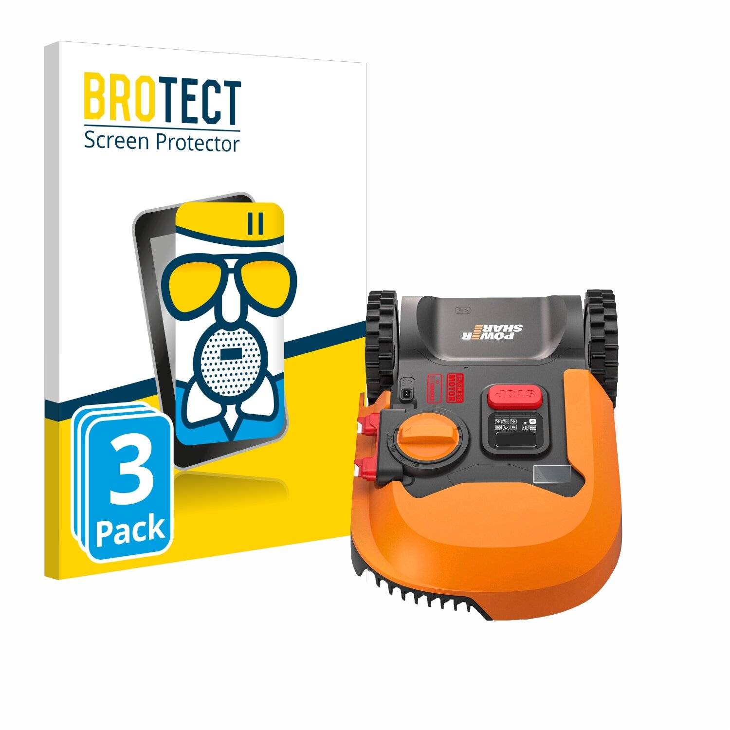 3x BROTECT AirGlass Matt Glas Panzer Folie für Worx Landroid M700