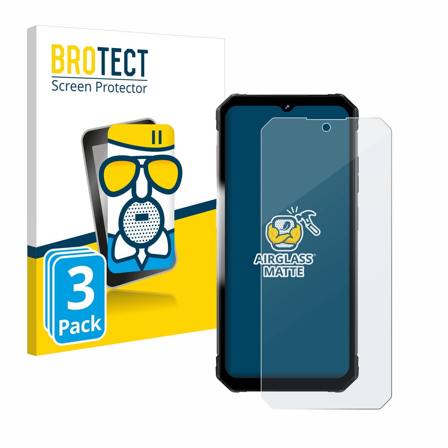 3x BROTECT AirGlass Matt Glas Panzer Folie für Fossibot