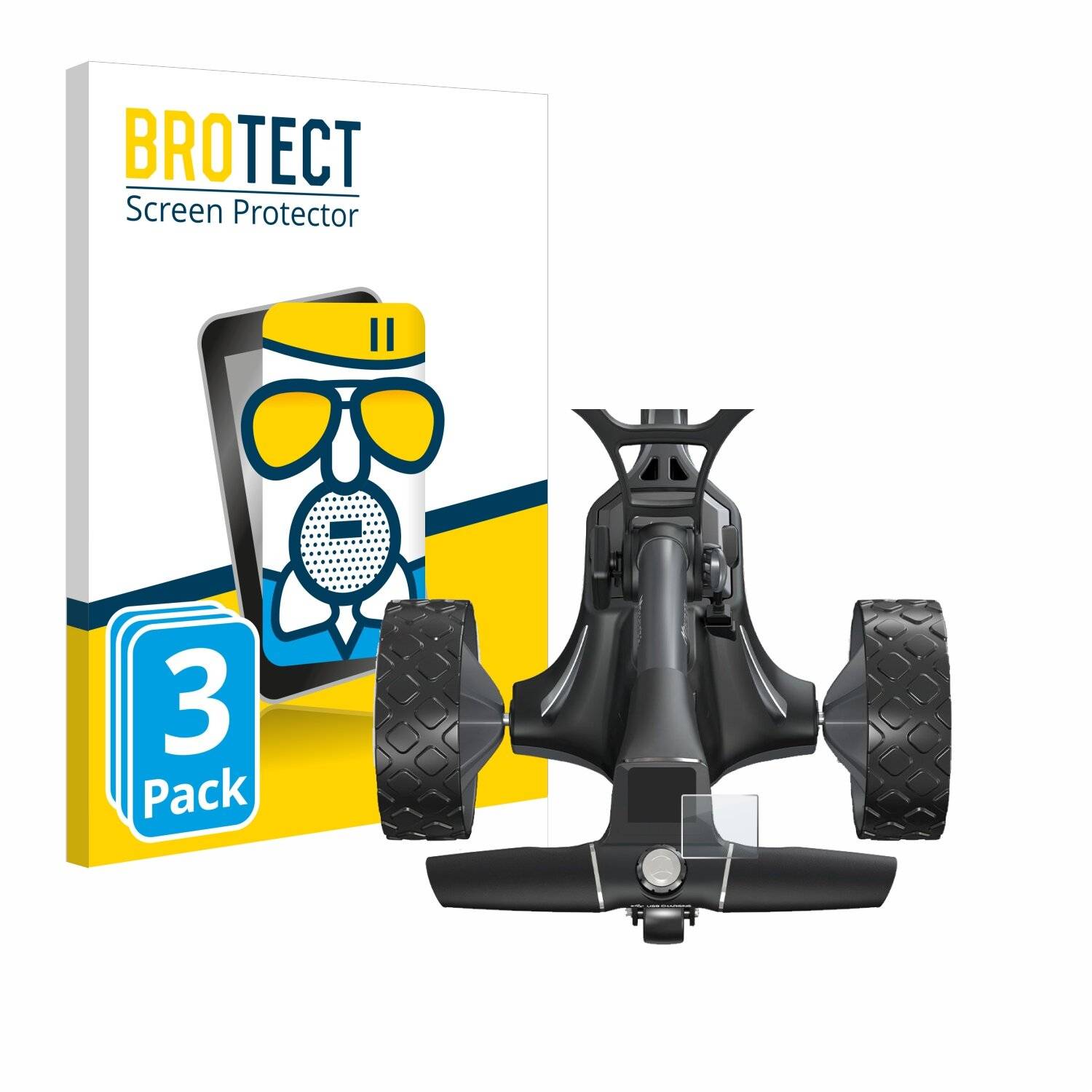 3x BROTECT AirGlass Matt Glas Panzer Folie für Motocaddy M7 GPS Electric