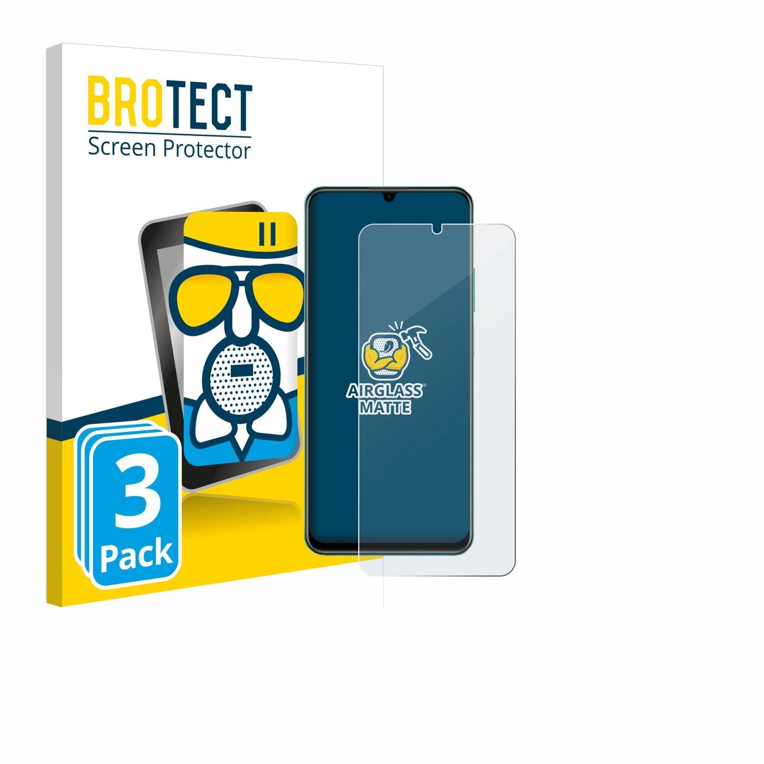 3x BROTECT AirGlass Matt Glas Panzer Folie für realme