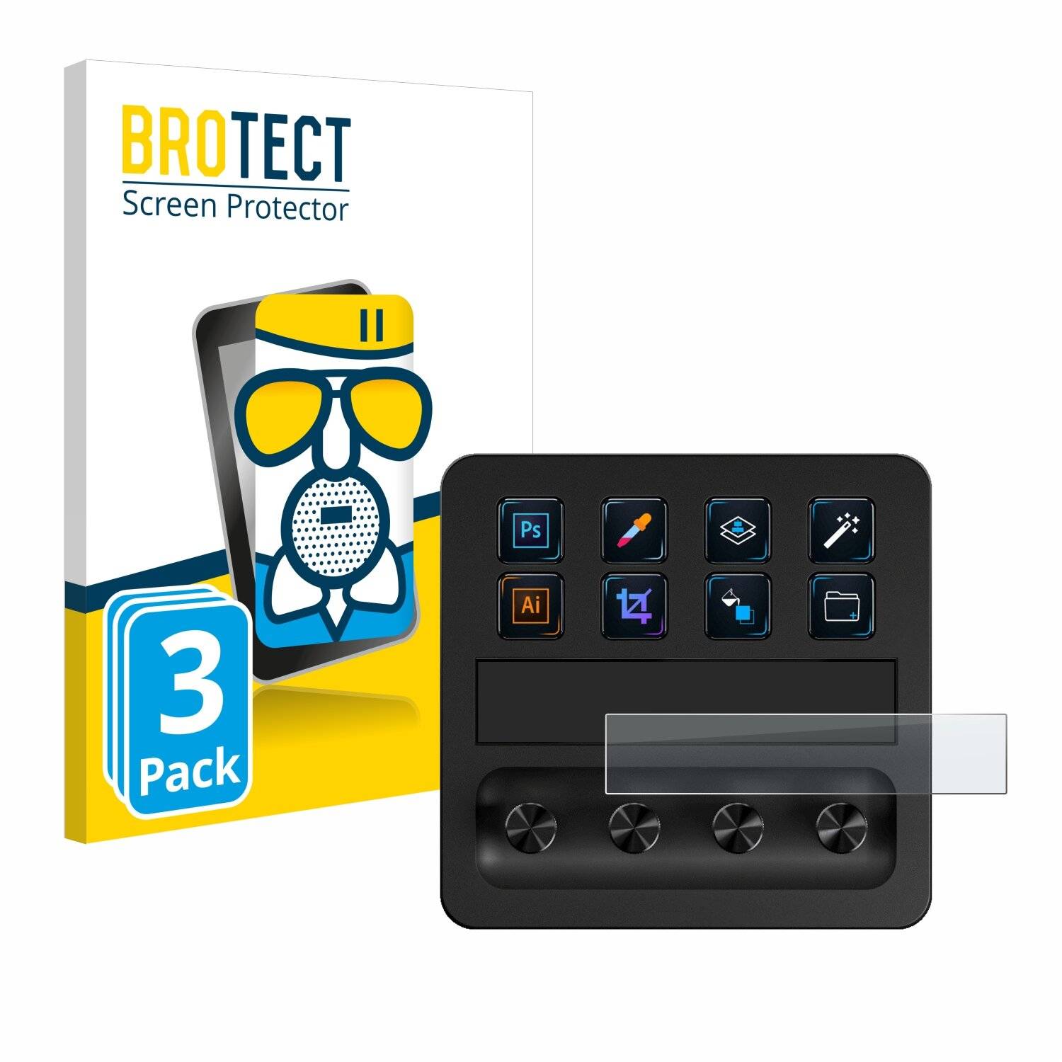 3x BROTECT AirGlass Matt Glas Panzer Folie für Elgato Stream Deck