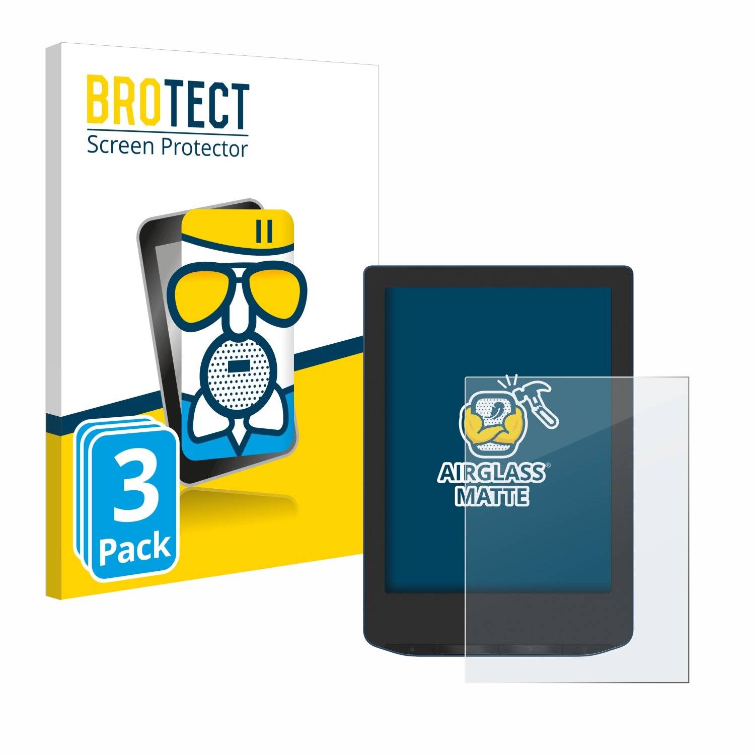3x BROTECT AirGlass Matt Glas Panzer Folie für PocketBook Verse
