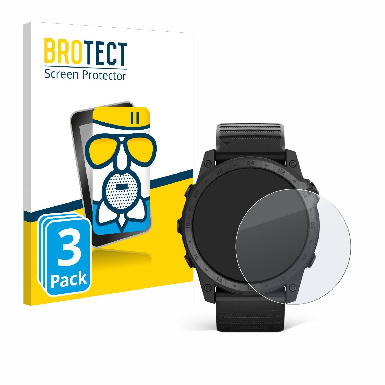 3x BROTECT AirGlass Matt Glas Panzer Folie für Garmin Tactix 7