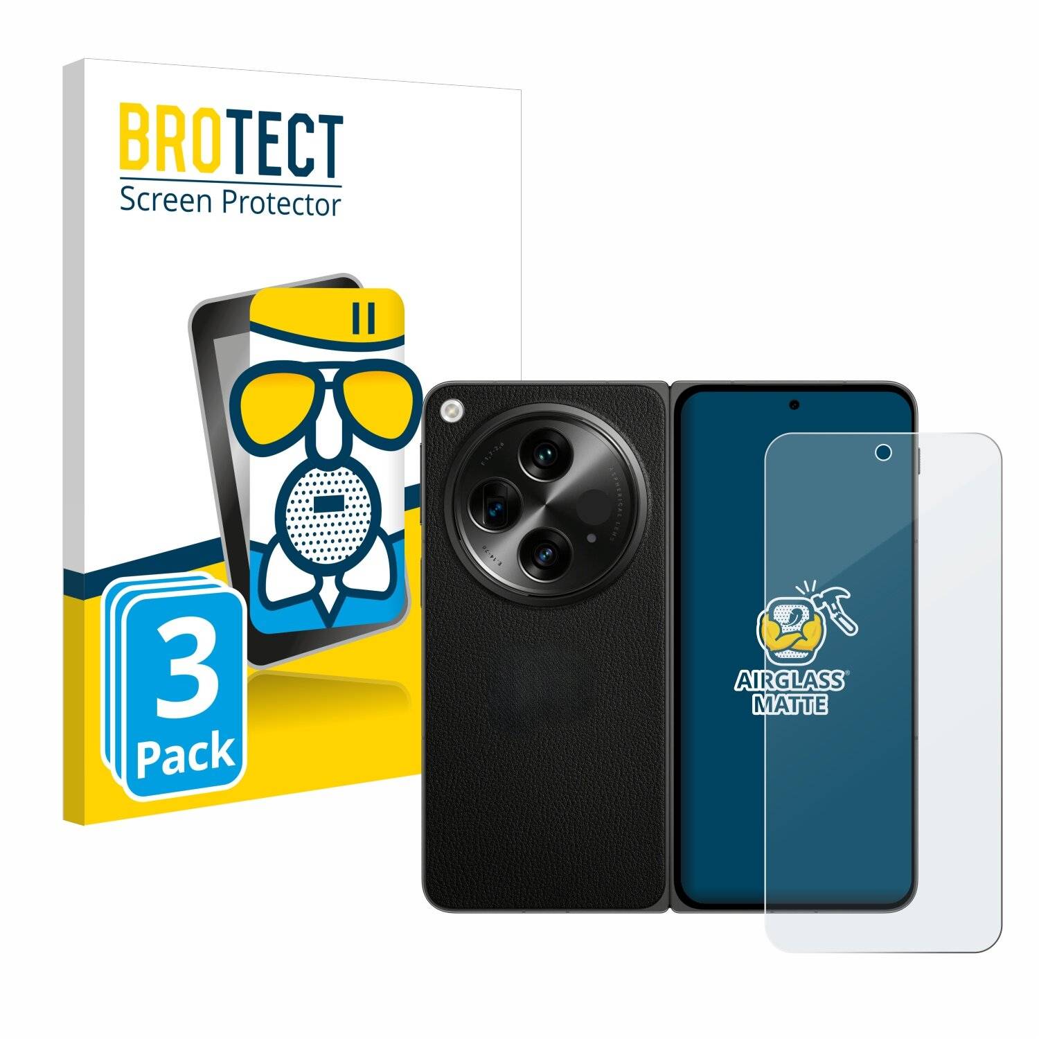 3x BROTECT AirGlass Matt Glas Panzer Folie für OnePlus
