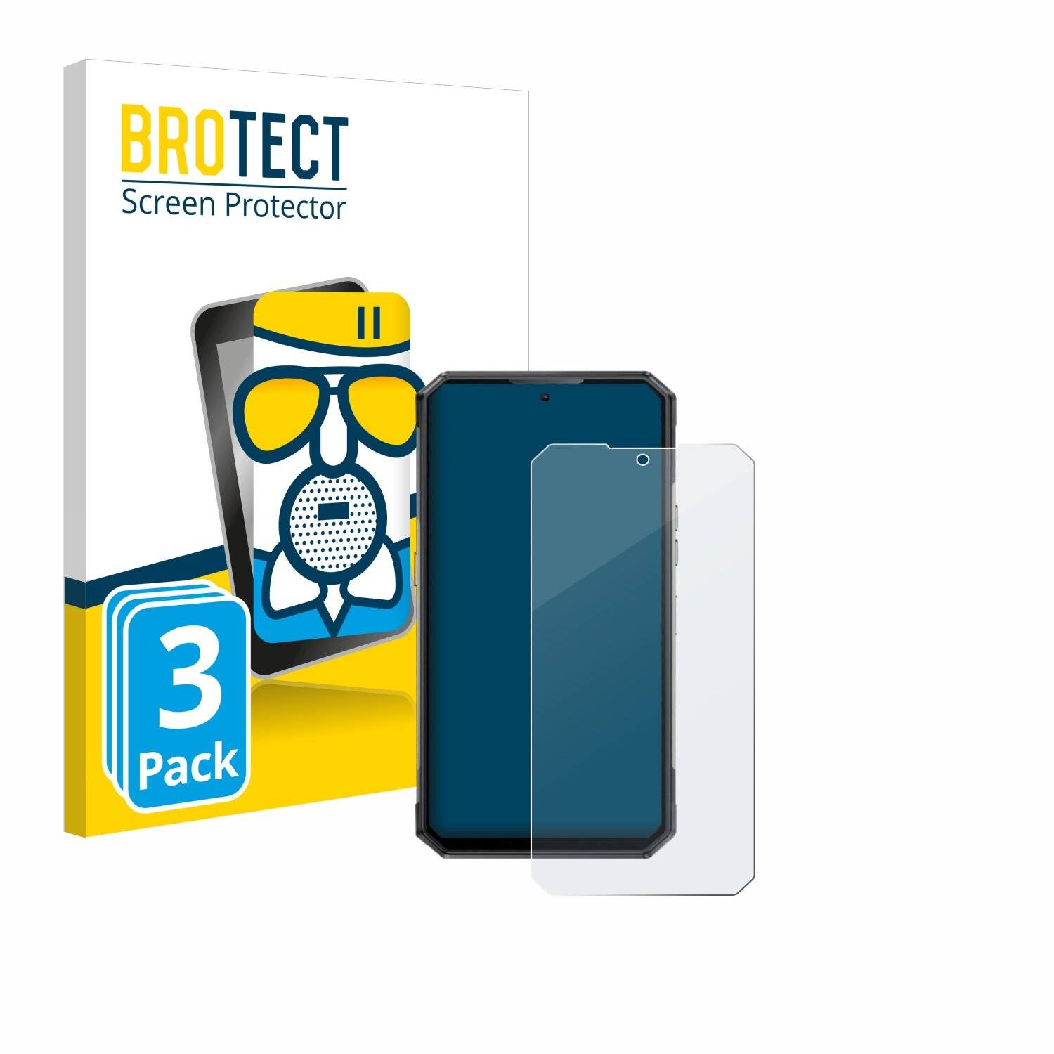 3x BROTECT AirGlass Matt Glas Panzer Folie für Oukitel WP30