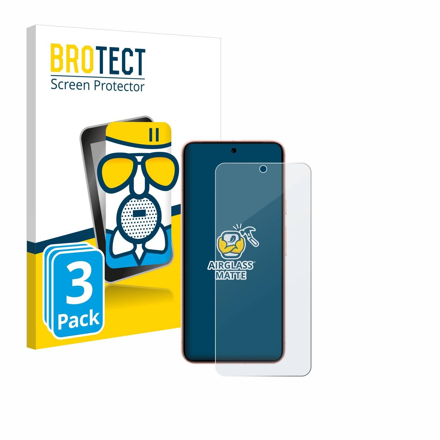 3x BROTECT AirGlass Matt Glas Panzer Folie für Google Pixel 8