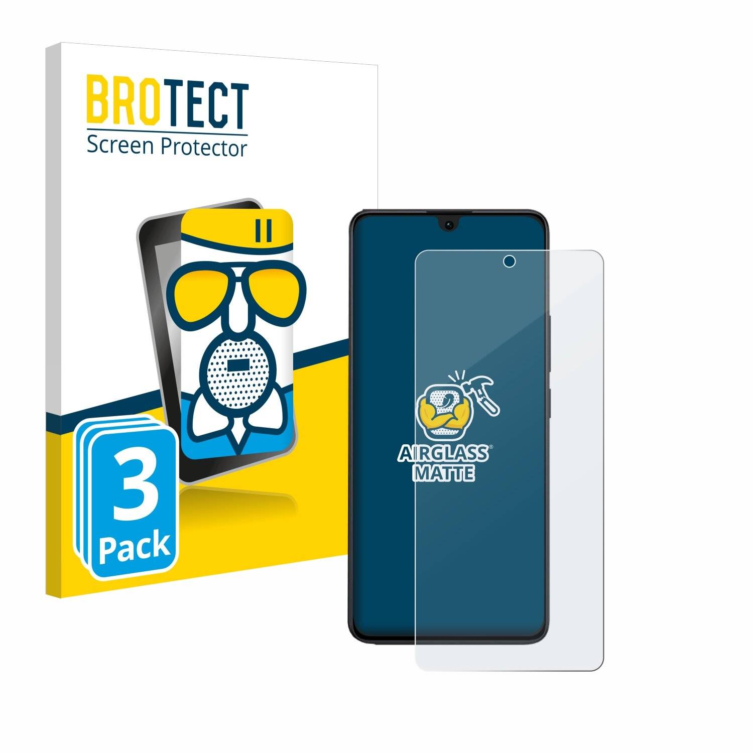 3x BROTECT AirGlass Matt Glas Panzer Folie für Xiaomi Redmi Note 13R