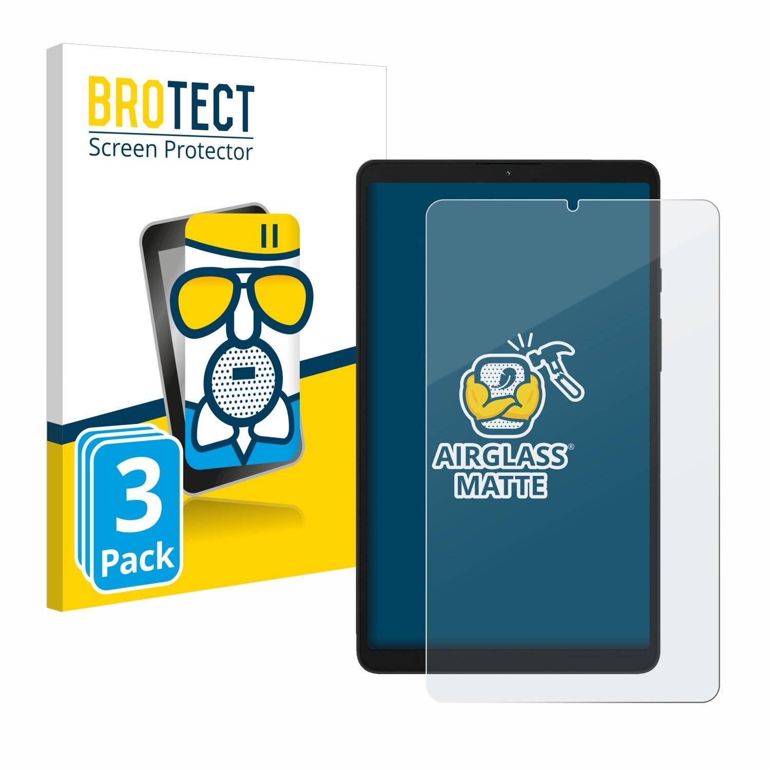 3x BROTECT AirGlass Matt Glas Panzer Folie für Samsung Galaxy Tab A9