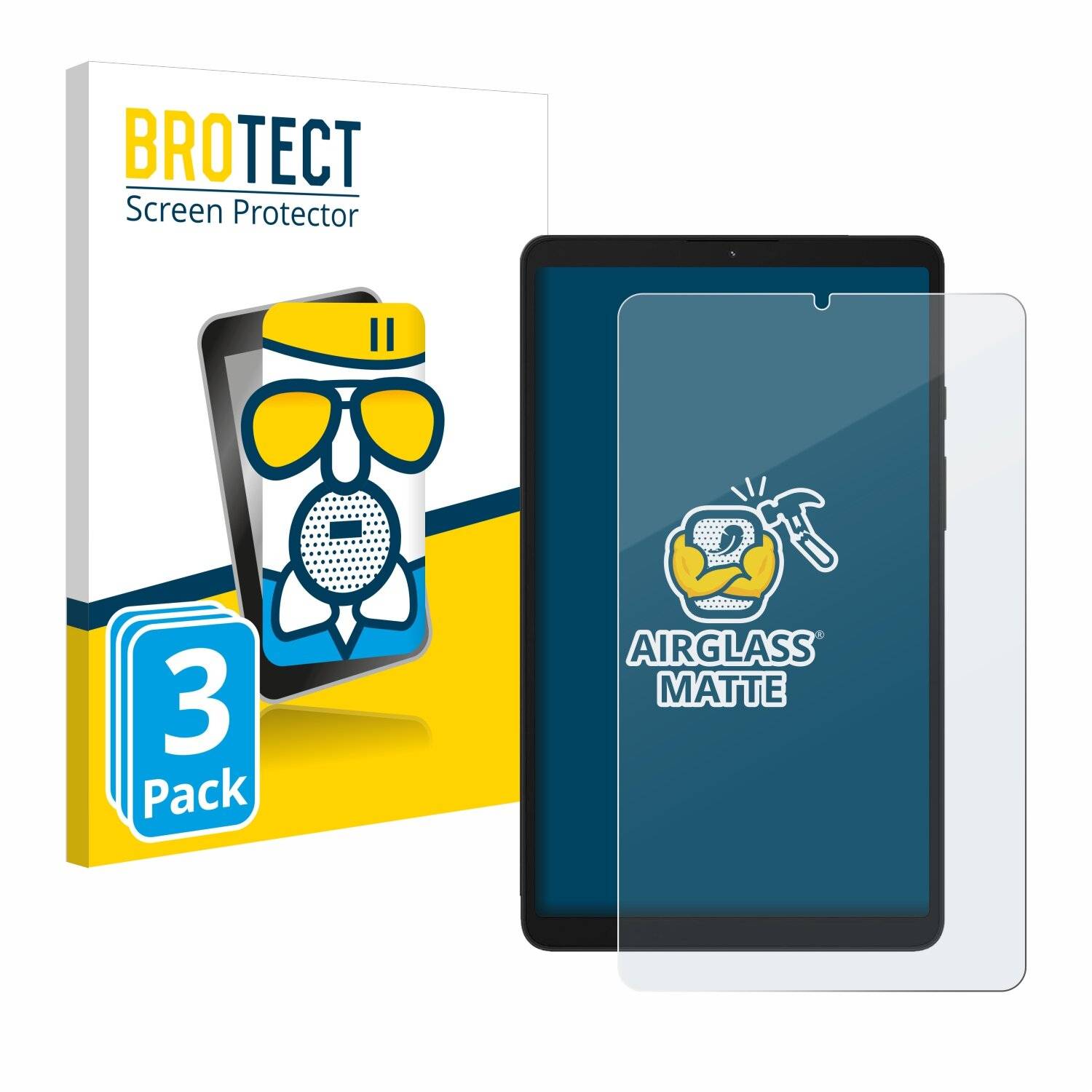 3x BROTECT AirGlass Matt Glas Panzer Folie für Samsung Galaxy Tab A9
