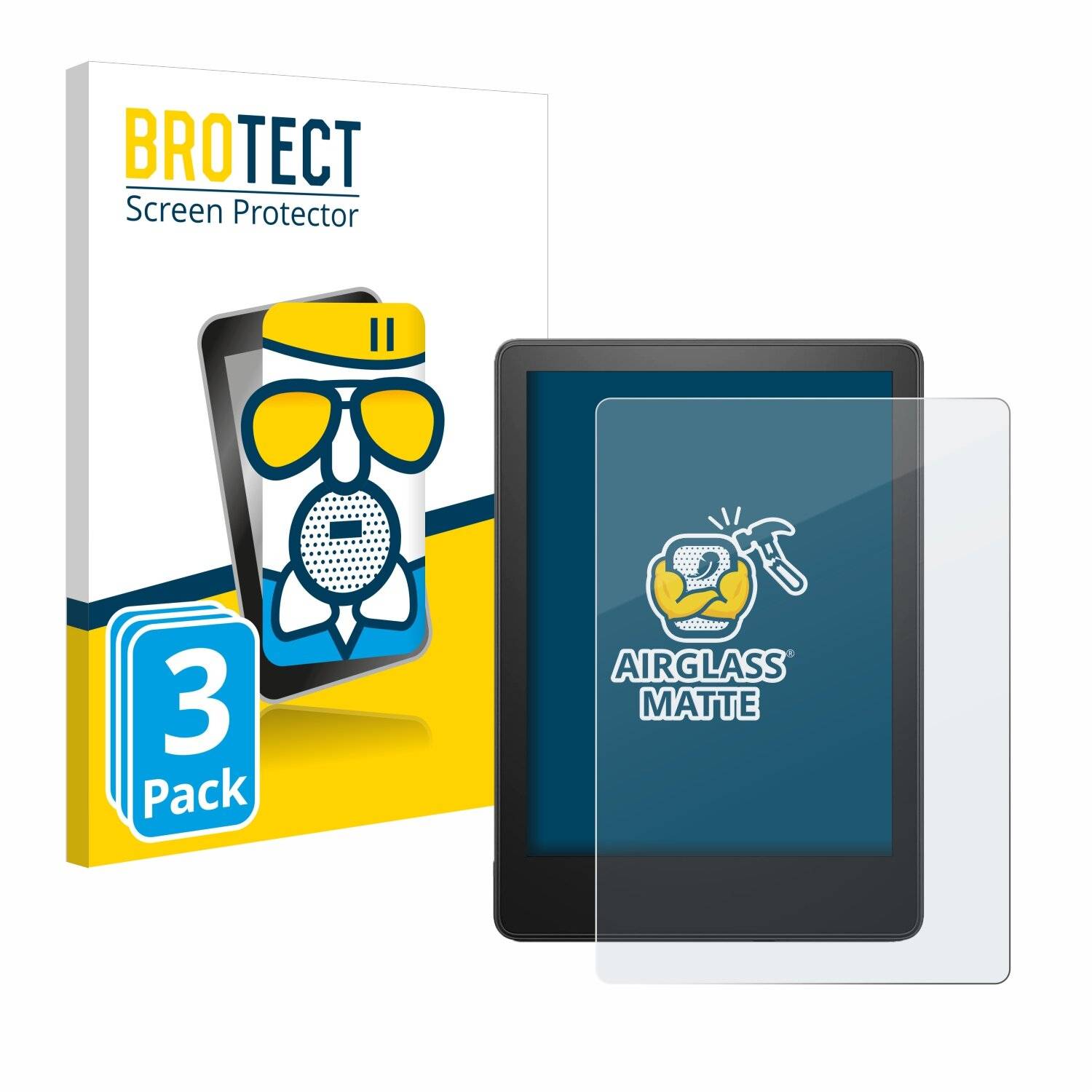 3x BROTECT AirGlass Matt Glas Panzer Folie für Amazon Kindle Paperwhite 2023 (11.