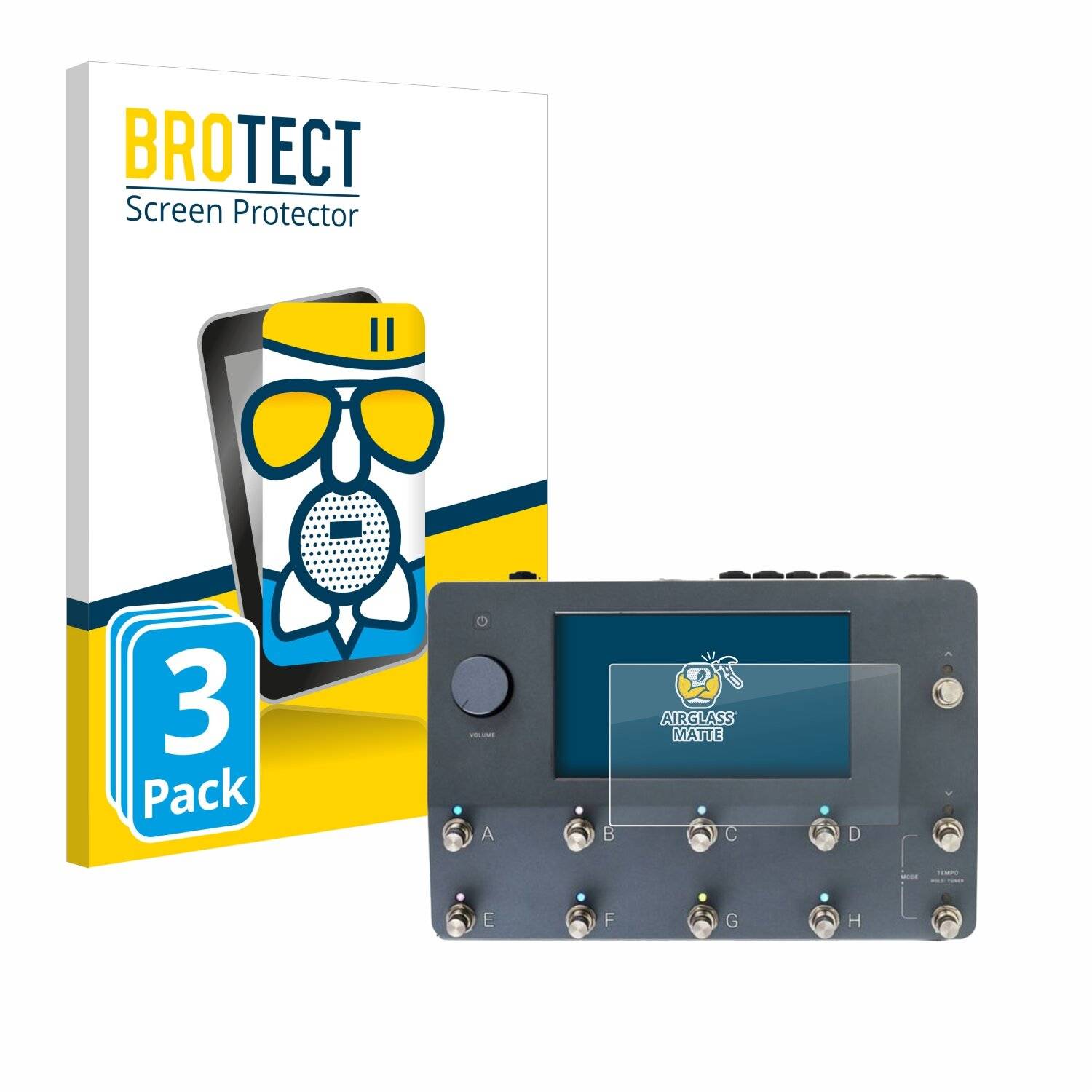 3x BROTECT AirGlass Matt Glas Panzer Folie für Neural DSP Quad