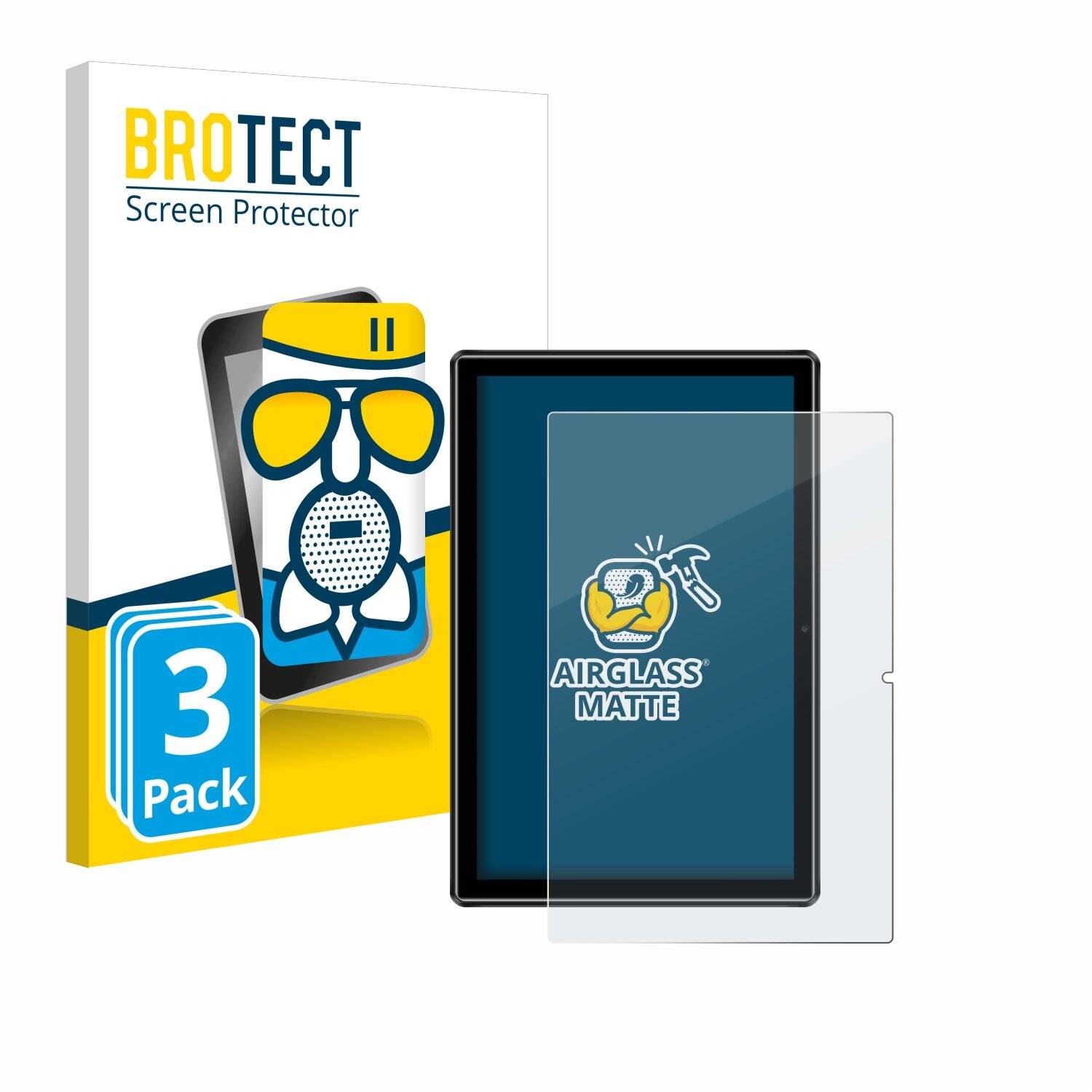 3x BROTECT AirGlass Matt Glas Panzer Folie für Doogee