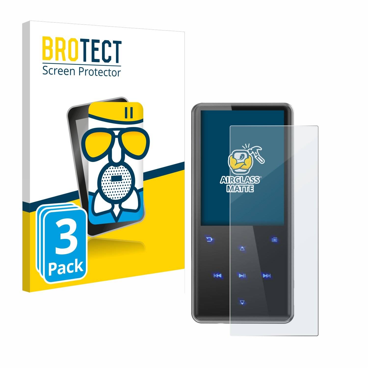 3x BROTECT AirGlass Matt Glas Panzer Folie für Pinhui