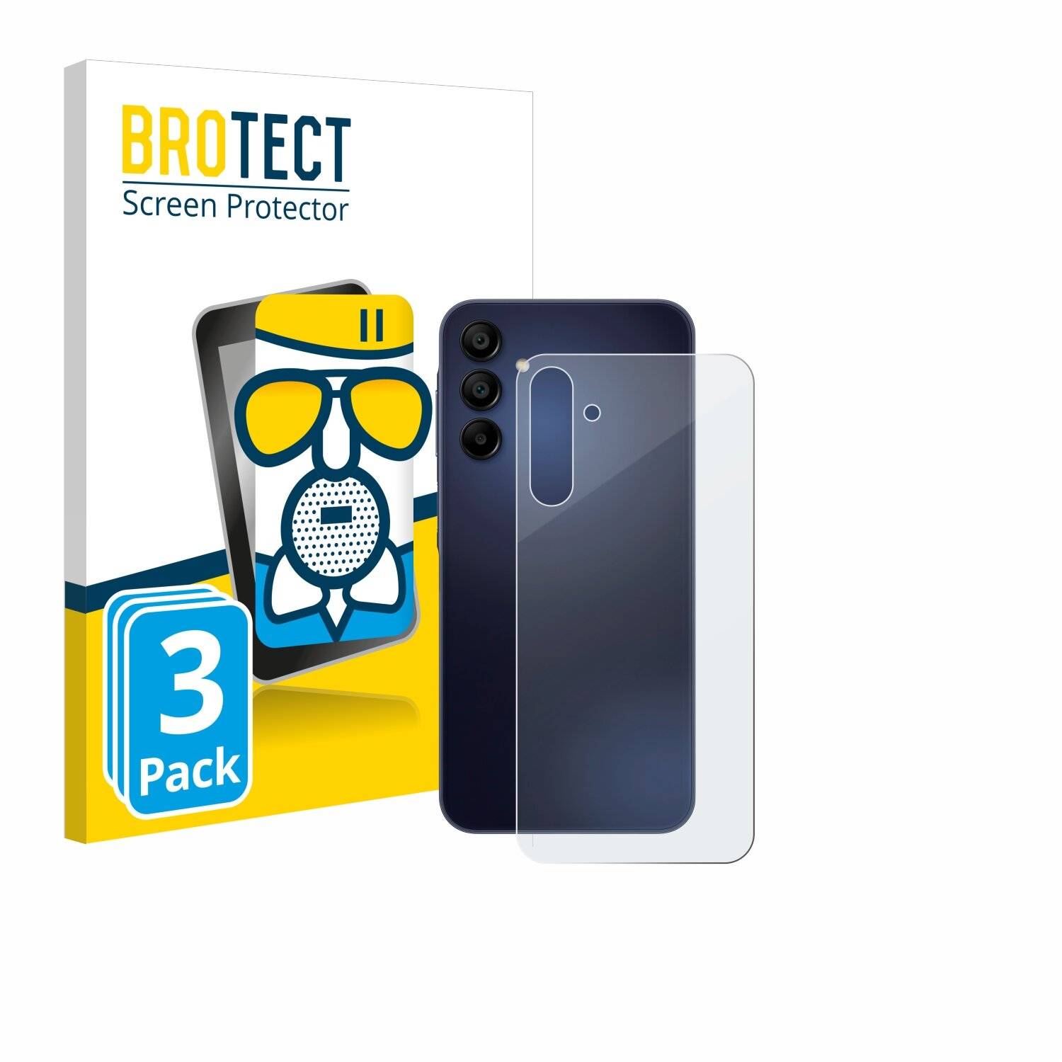 3x BROTECT AirGlass Matt Glas Panzer Folie für Samsung Galaxy A15 5G