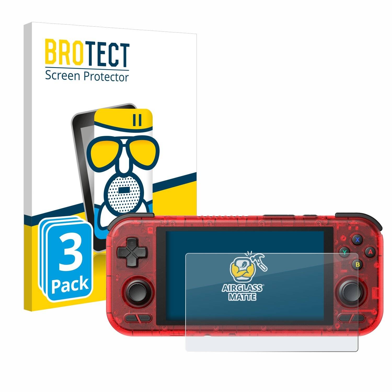 3x BROTECT AirGlass Matt Glas Panzer Folie für Retroid Pocket 4