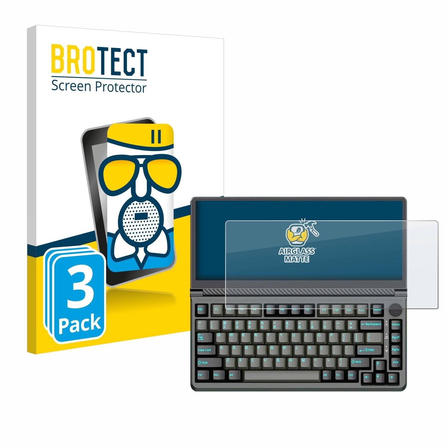 3x BROTECT AirGlass Matt Glas Panzer Folie für Kwumsy K3