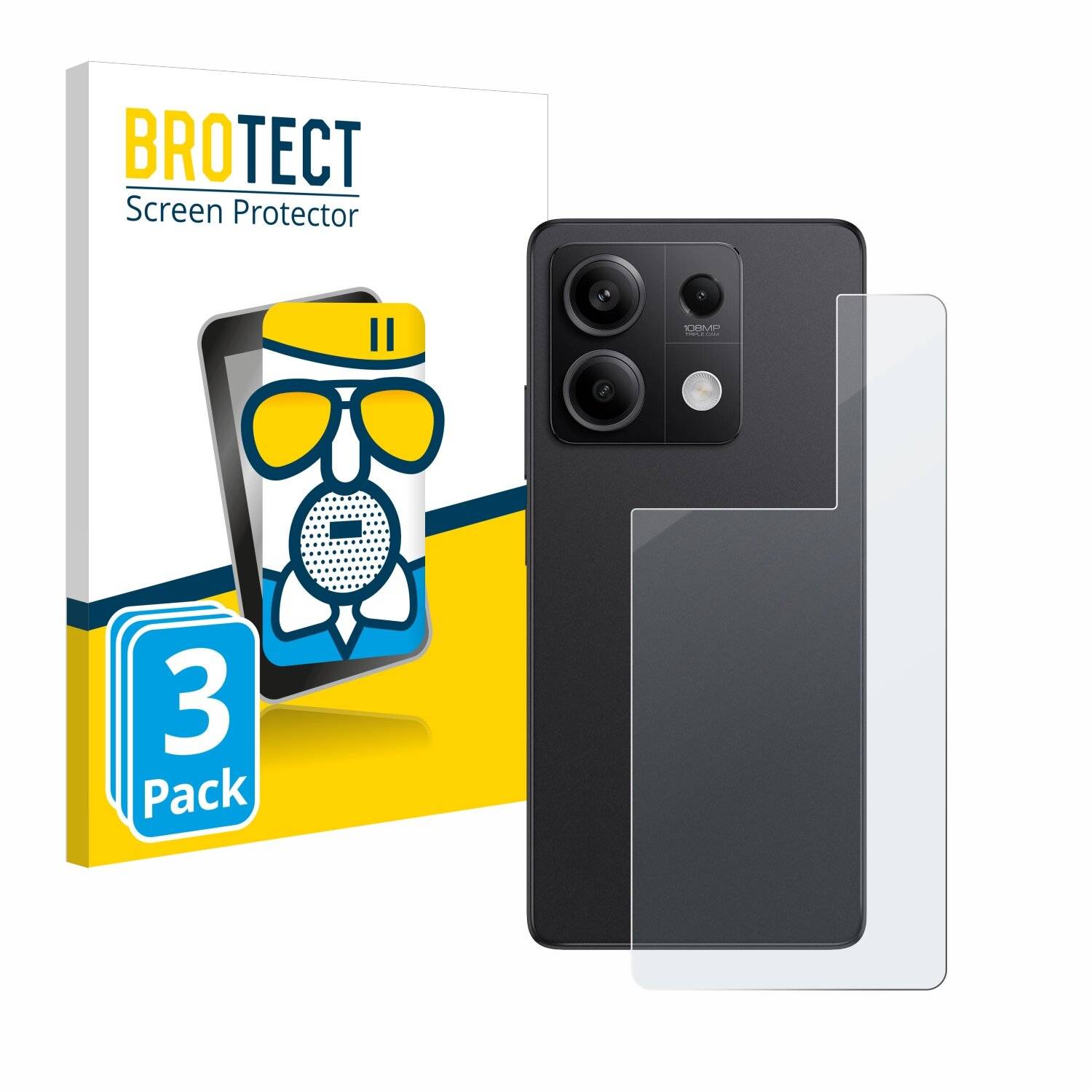 3x BROTECT AirGlass Matt Glas Panzer Folie für Xiaomi Redmi Note 13 Pro 5G