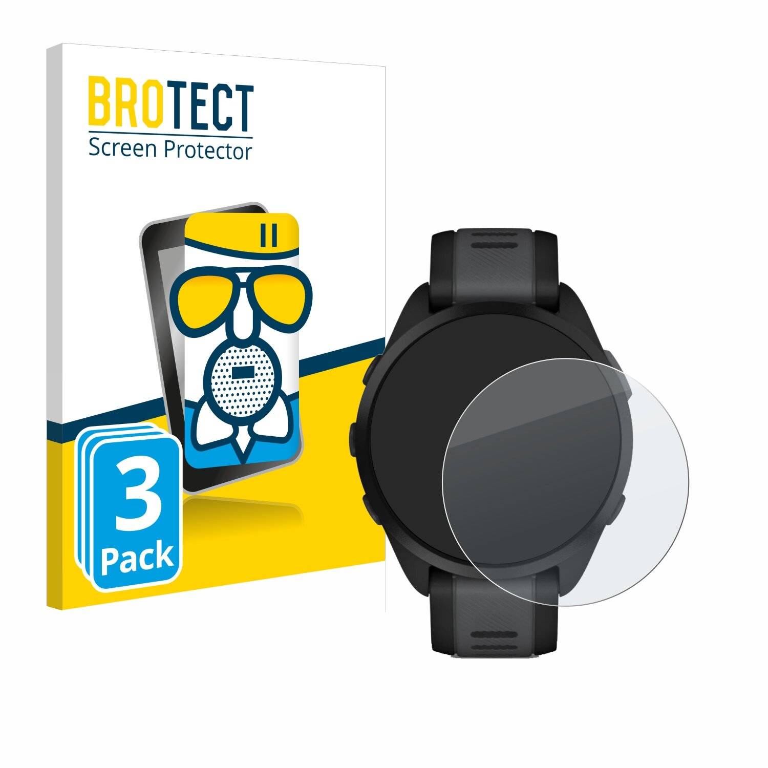 3x BROTECT AirGlass Matt Glas Panzer Folie für Garmin Forerunner