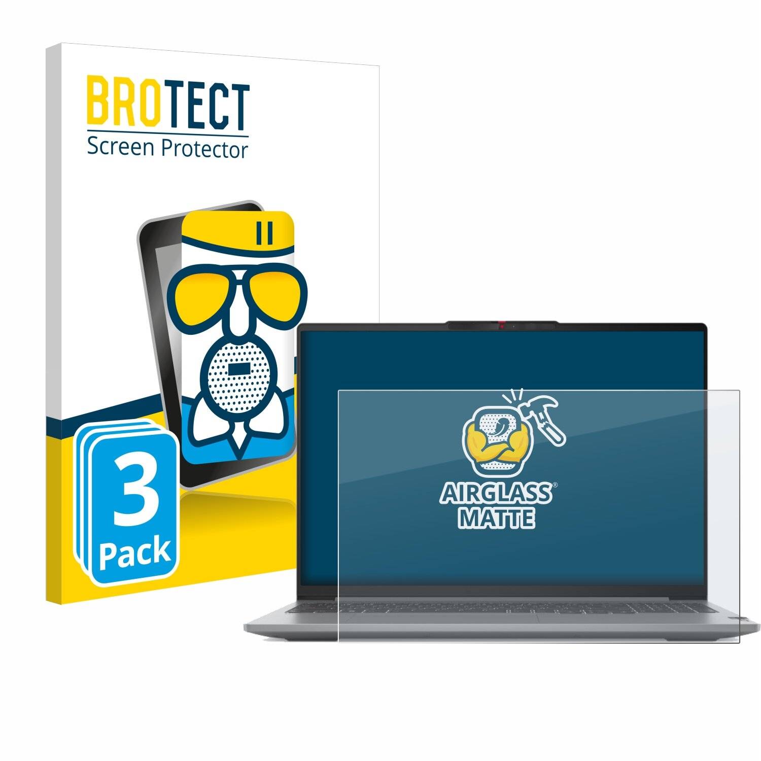 3x BROTECT AirGlass Matt Glas Panzer Folie für Lenovo IdeaPad Pro 5i Gen 9