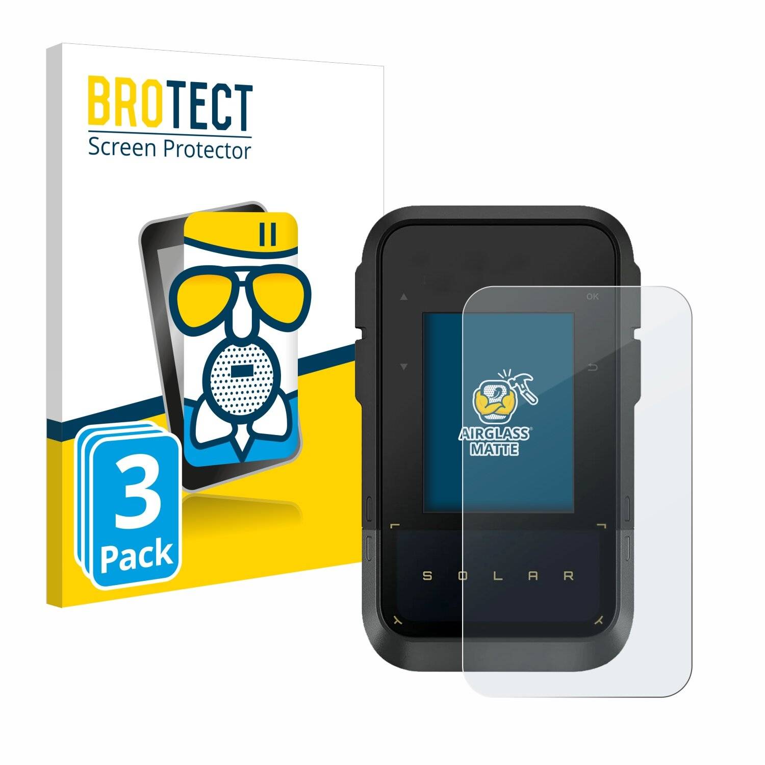 3x BROTECT AirGlass Matt Glas Panzer Folie für Garmin eTrex