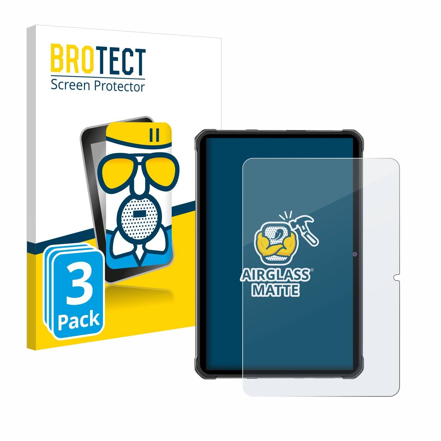 3x BROTECT AirGlass Matt Glas Panzer Folie für Hotwav R6