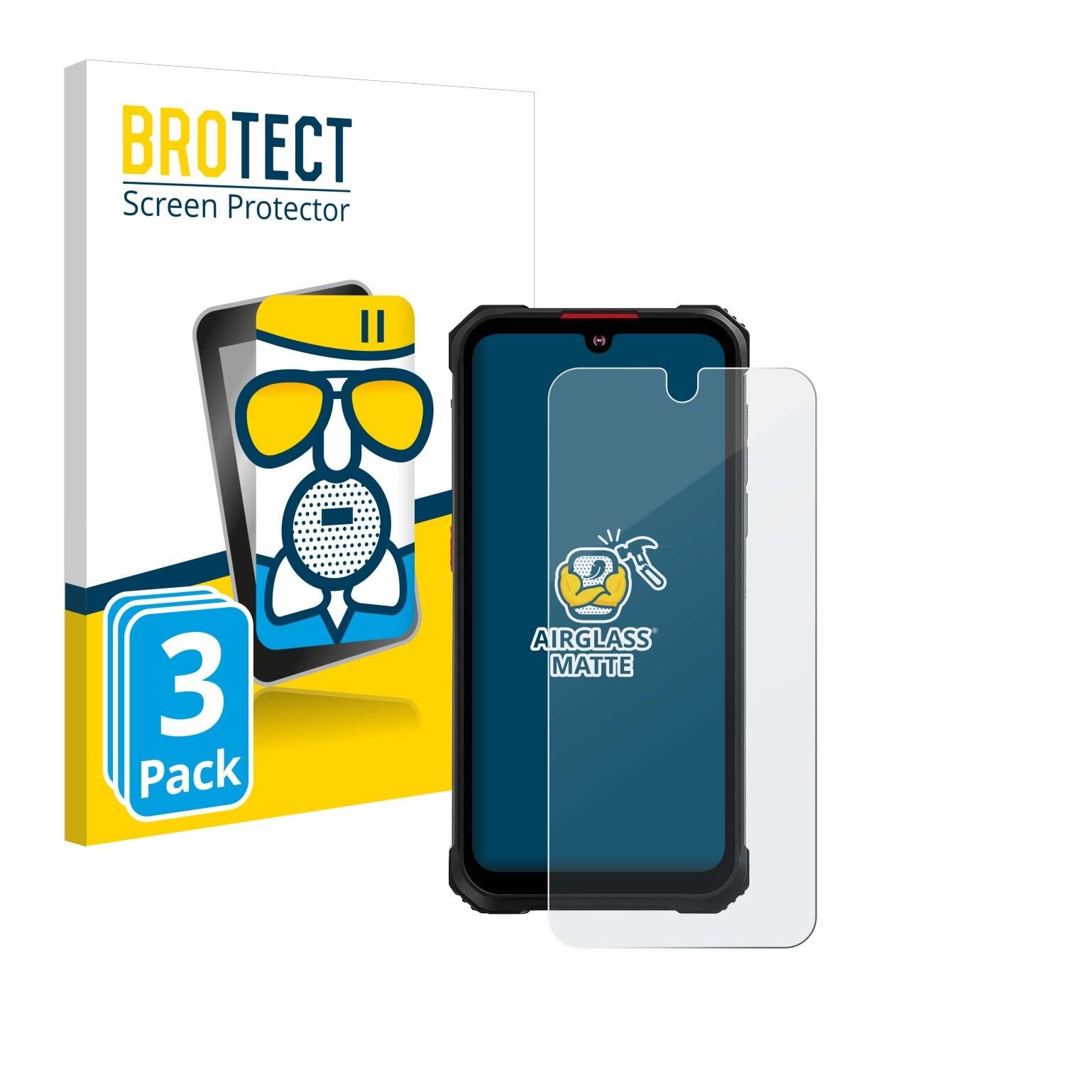 3x BROTECT AirGlass Matt Glas Panzer Folie für Hotwav Cyber 9