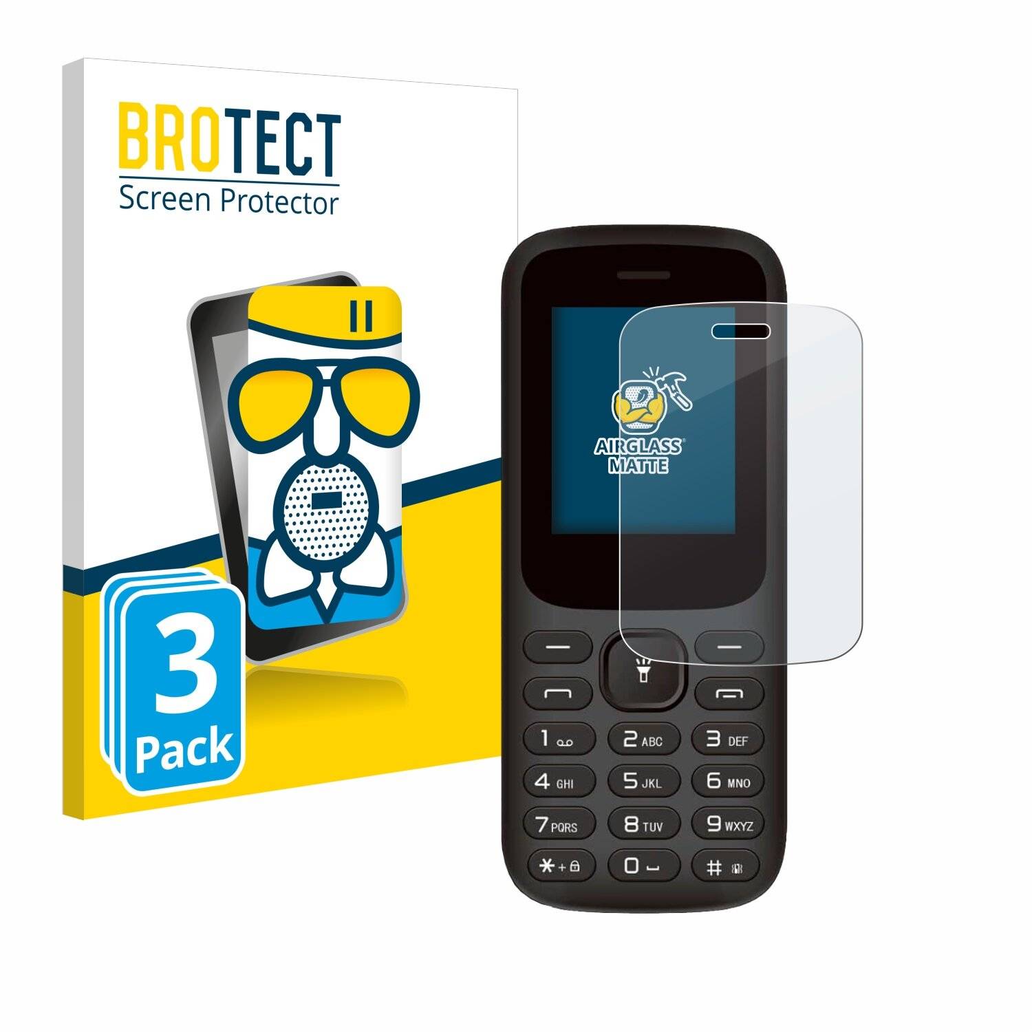 3x BROTECT AirGlass Matt Glas Panzer Folie für MP myPhone
