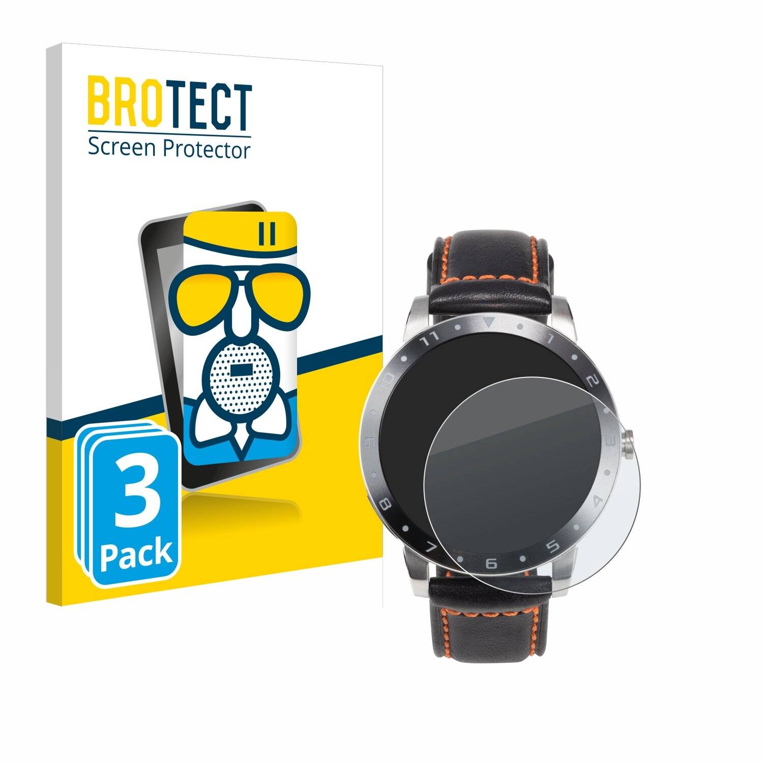 3x BROTECT AirGlass Matt Glas Panzer Folie für ASUS VivoWatch