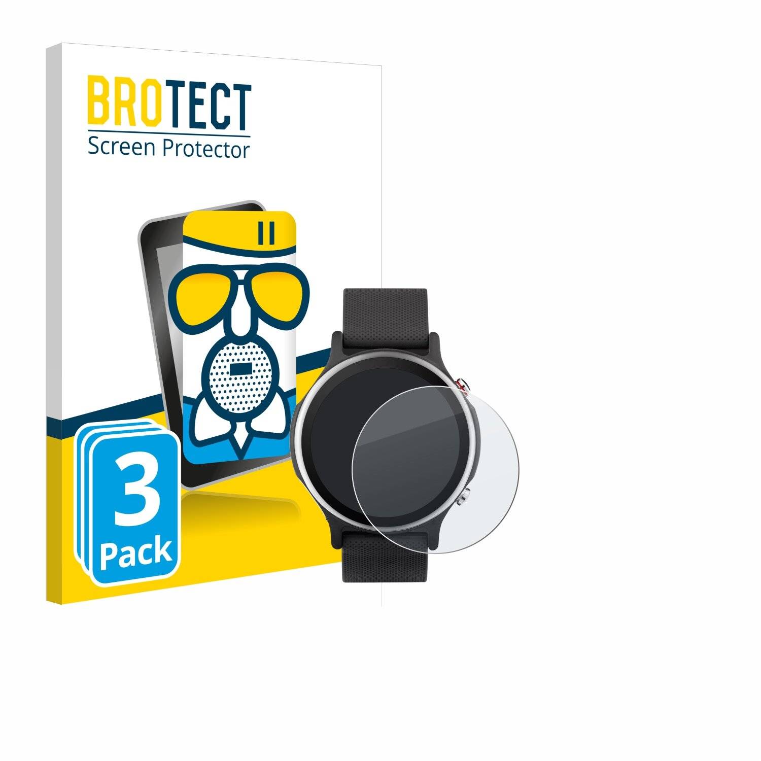 3x BROTECT AirGlass Matt Glas Panzer Folie für ASUS VivoWatch