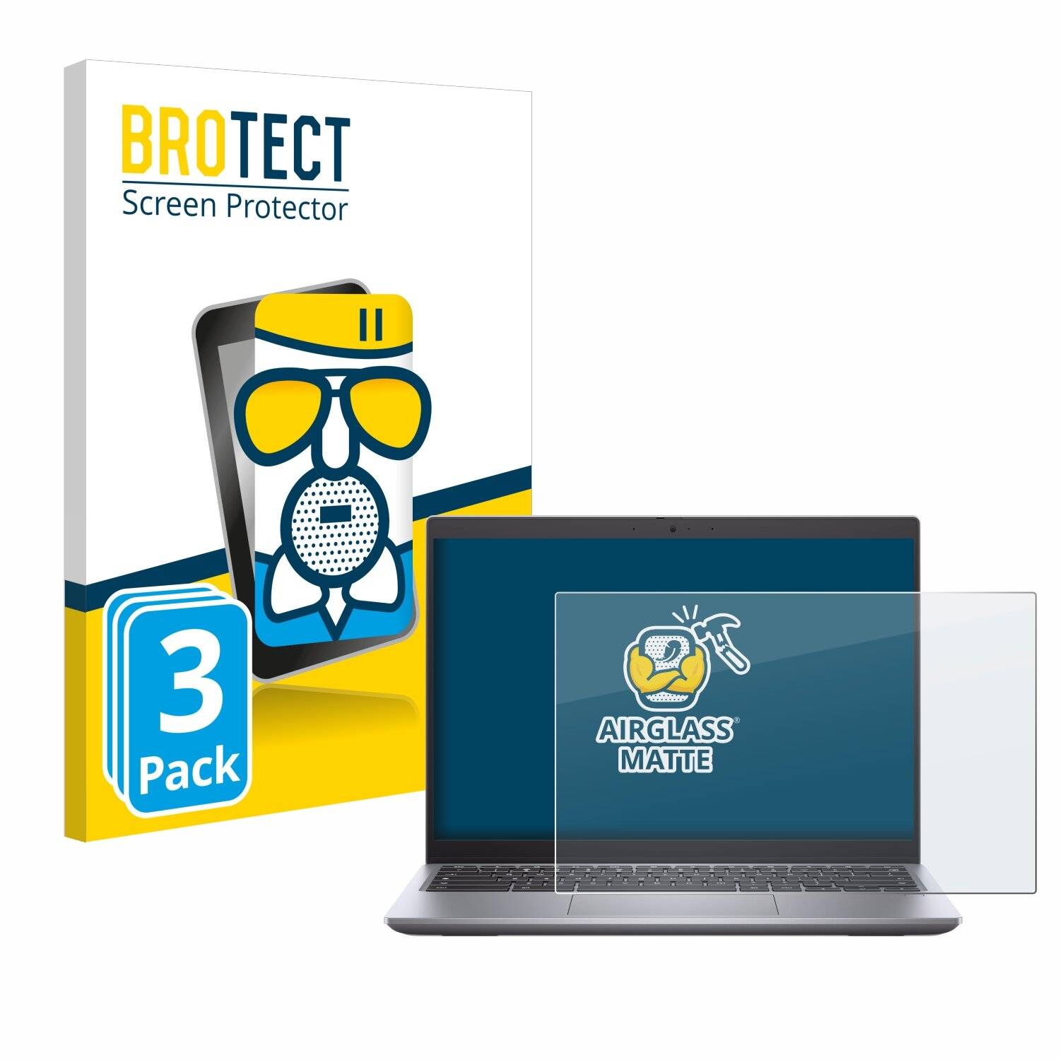 3x BROTECT AirGlass Matt Glas Panzer Folie für Dell Latitude 5430
