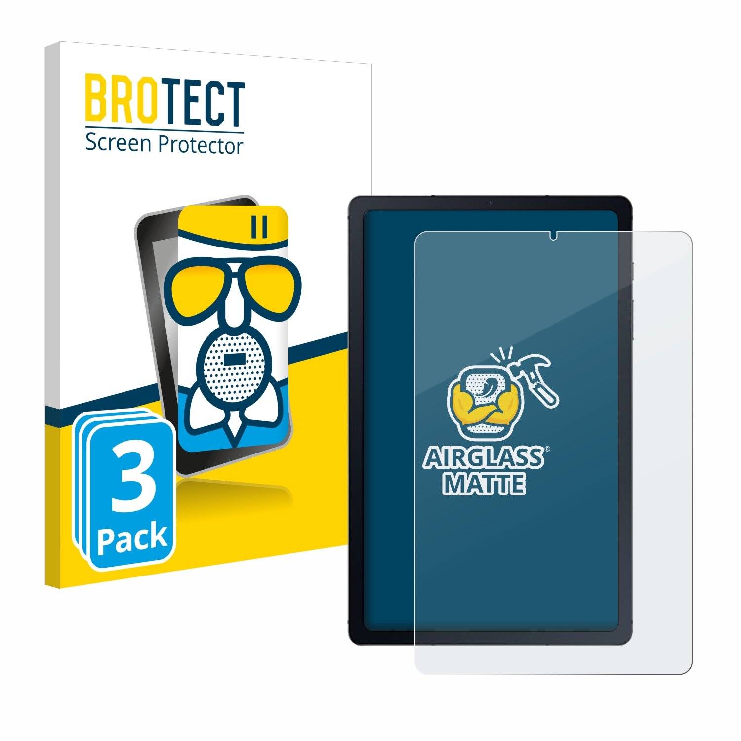 3x BROTECT AirGlass Matt Glas Panzer Folie für Samsung Galaxy Tab S6 Lite WiFi