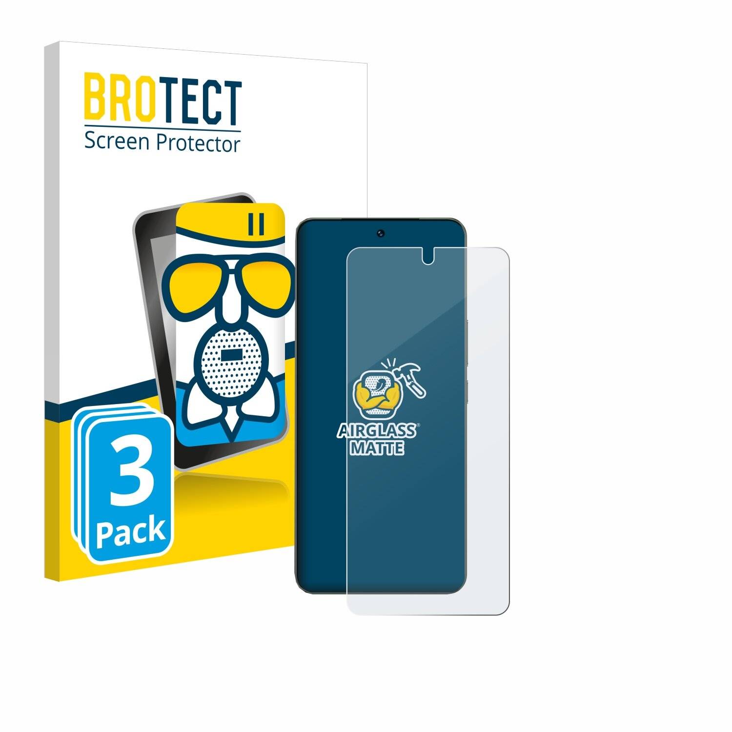 3x BROTECT AirGlass Matt Glas Panzer Folie für Vivo V30