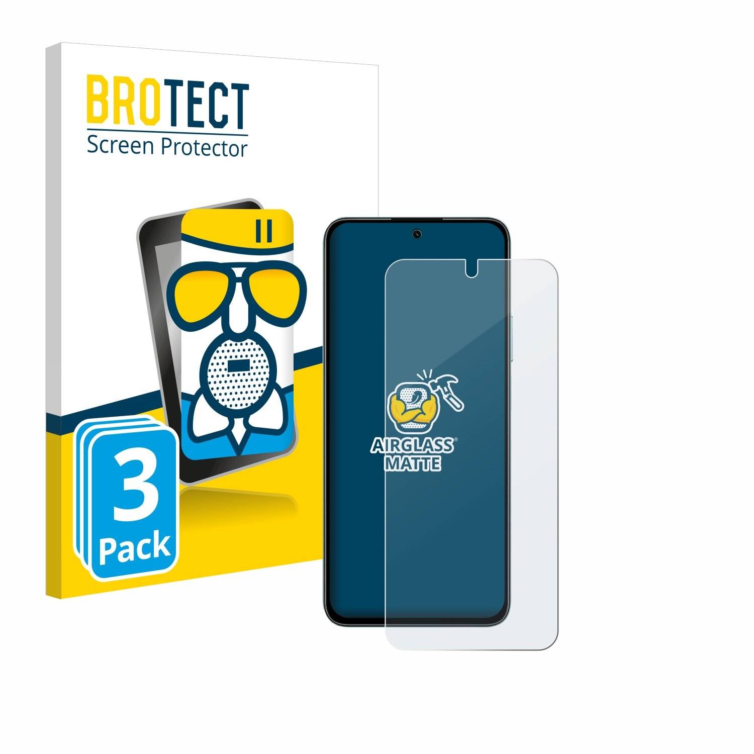 3x BROTECT AirGlass Matt Glas Panzer Folie für Honor X7b