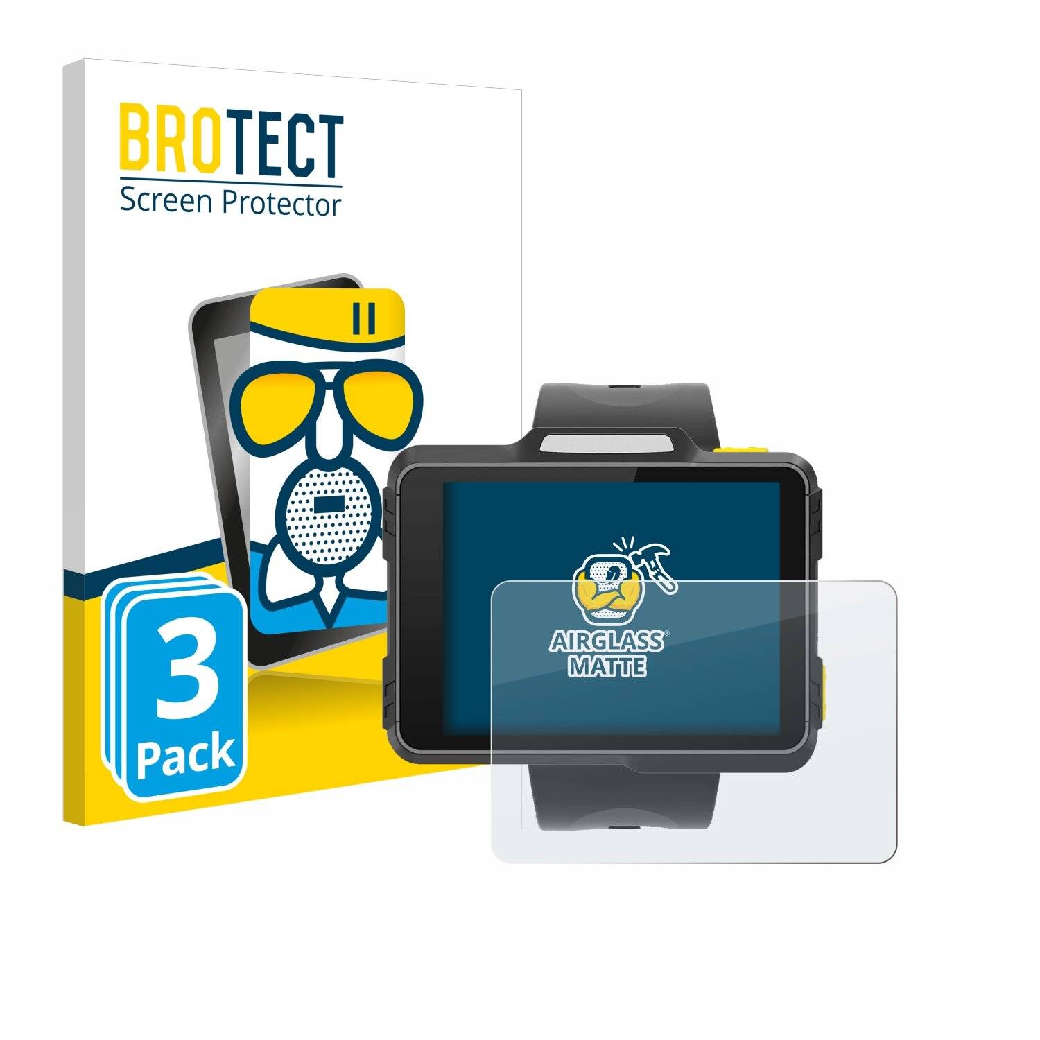 3x BROTECT AirGlass Matt Glas Panzer Folie für Newland