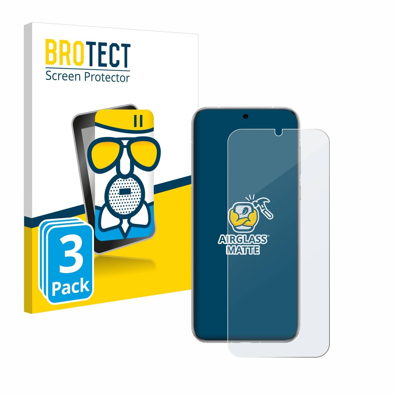 3x BROTECT AirGlass Matt Glas Panzer Folie für Huawei Pura 70